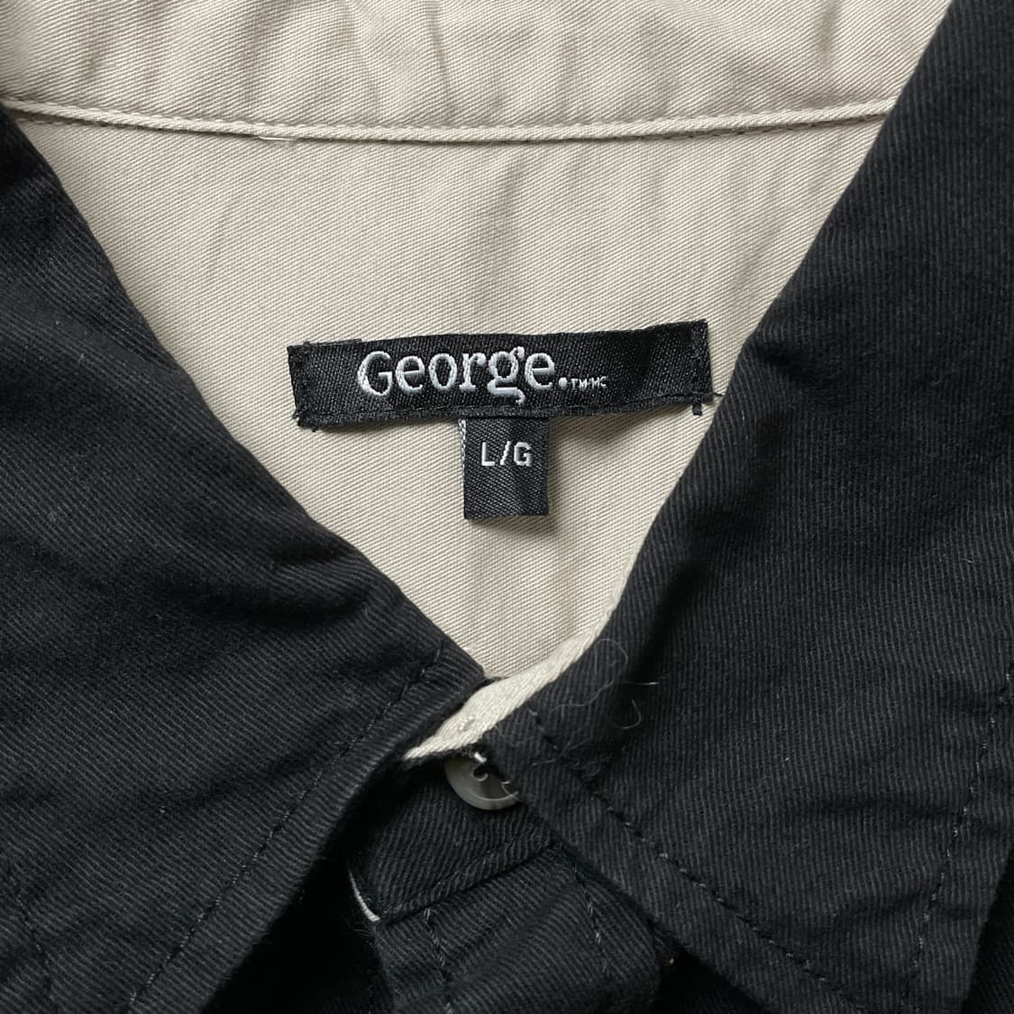 GEORGE 조지 빈티지 블랙 코튼 반팔 셔츠 A00755 상품이미지9