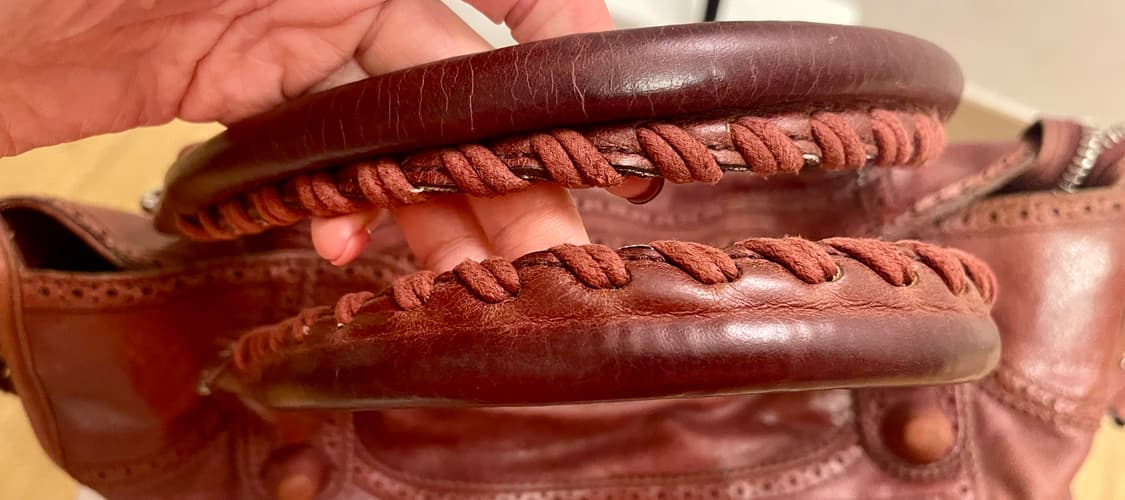 발렌시아가 Balenciaga자이언트 브로그 시티백 (버건디) 상품이미지6