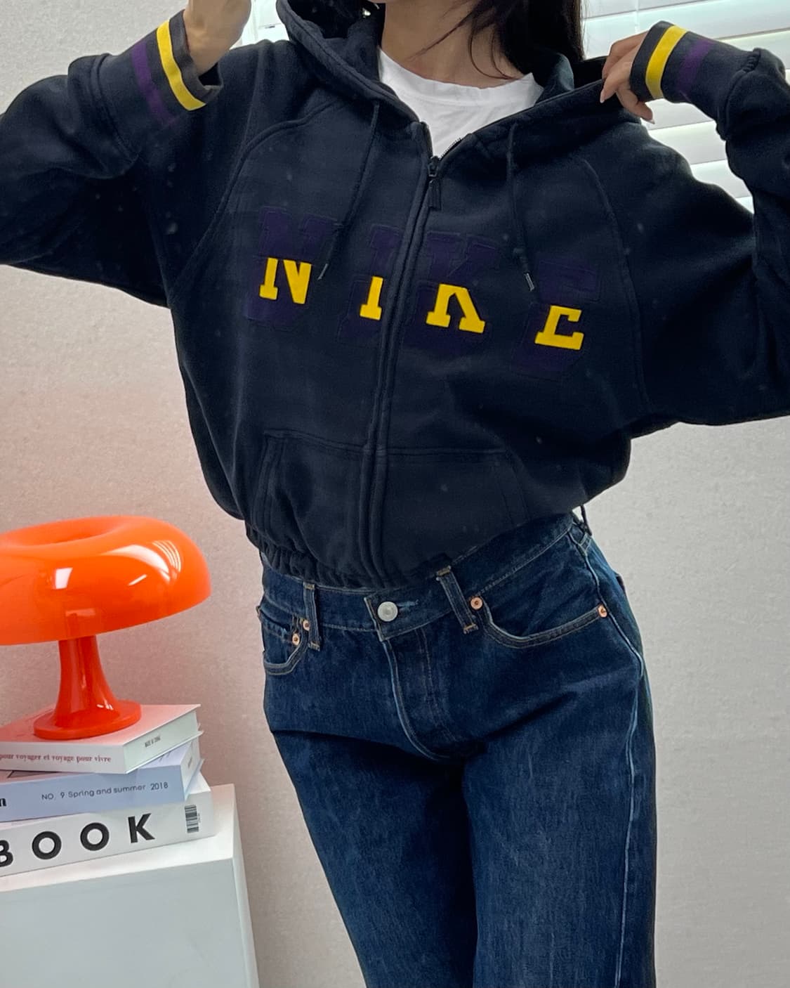 (WOMEN)나이키 크롭 후드-M1463 상품이미지1