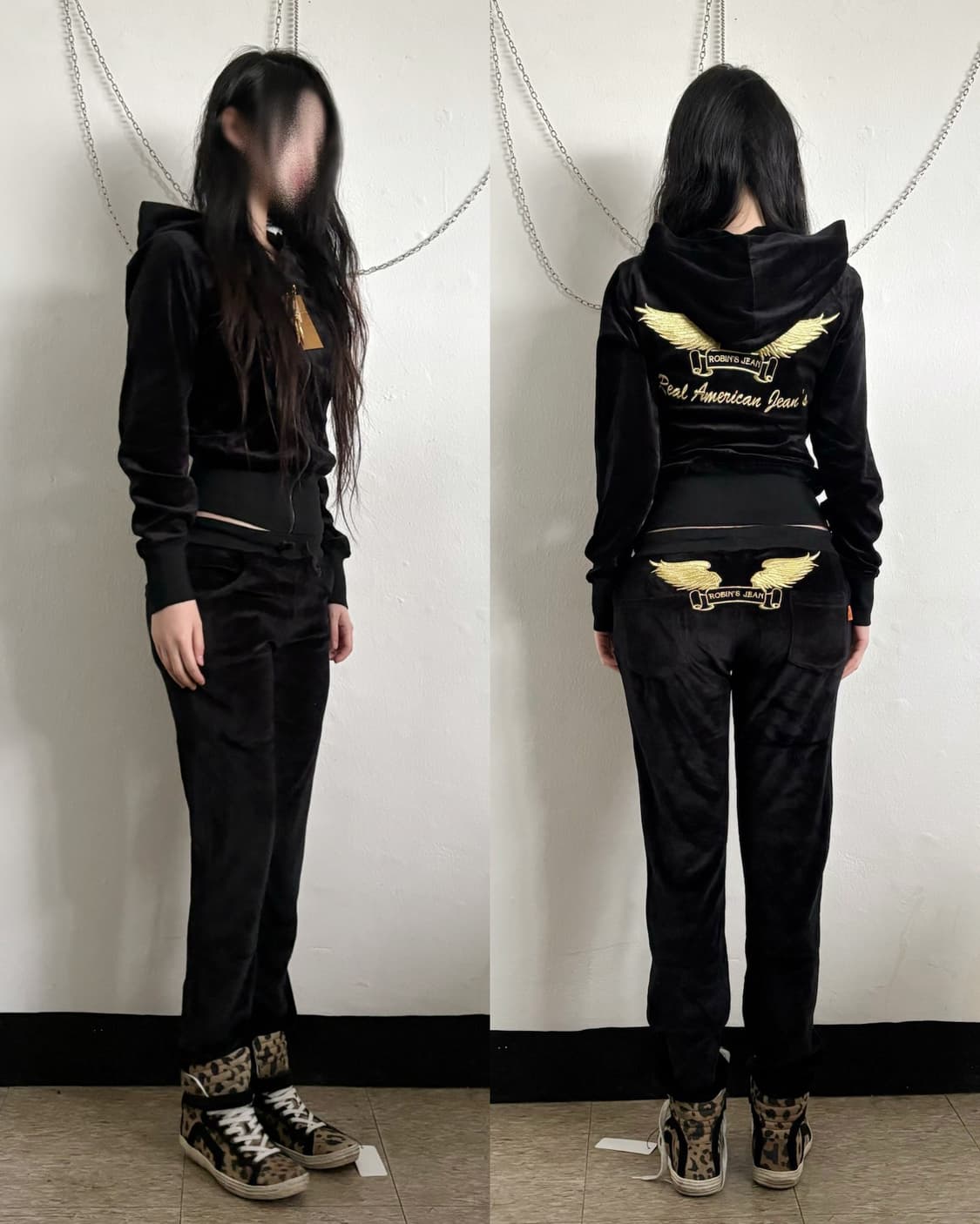 new* 로빈스진 벨벳 트레이닝 셋업 상품이미지2