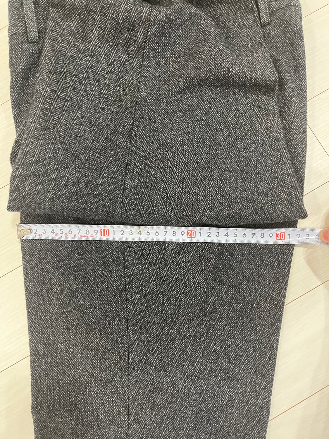 부기홀리데이 울 헤링본 팬츠 M 상품이미지6