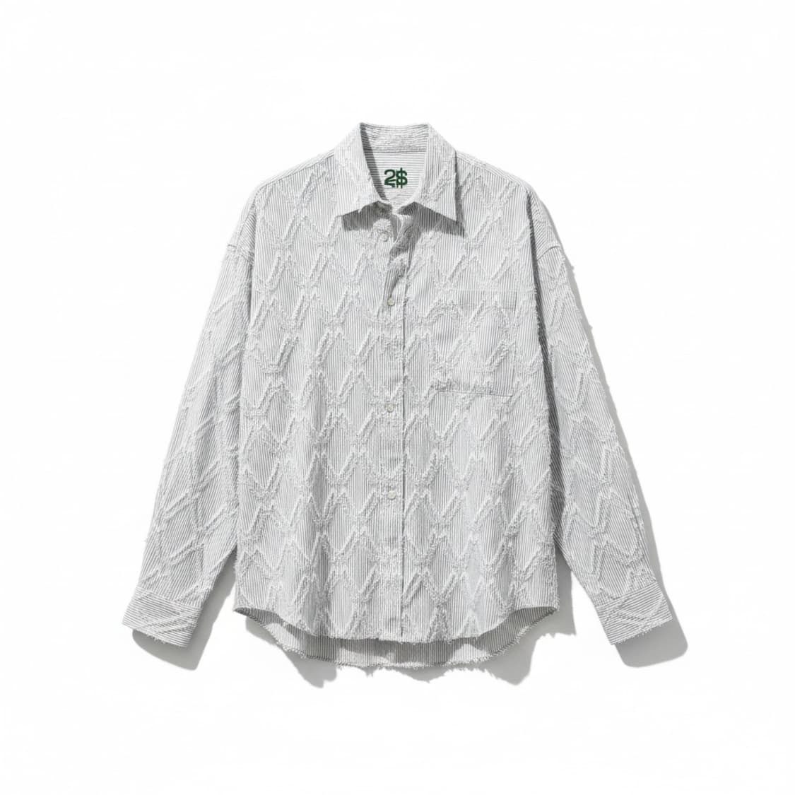 DNSR 화이트 스트라이프 셔츠 상품이미지1