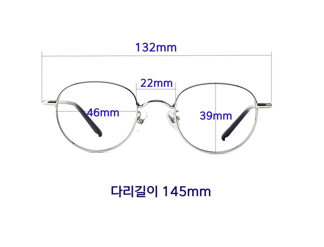 실버색상의 티타늄 46사이즈 안경,새제품 상품이미지6
