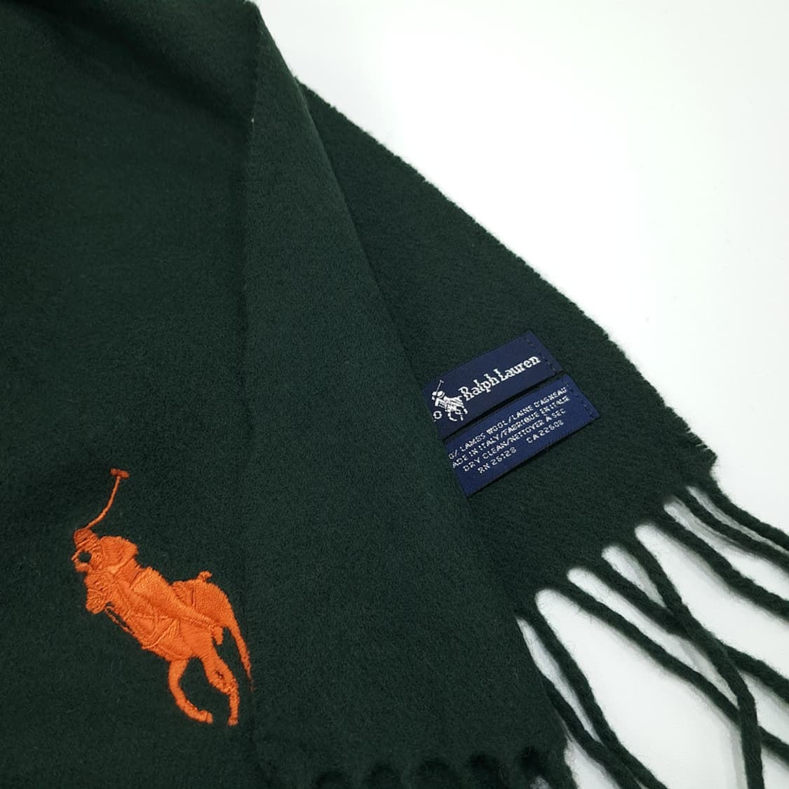 MX354 폴로 랄프로렌 포레스트그린 램스울 목도리 머플러 상품이미지5