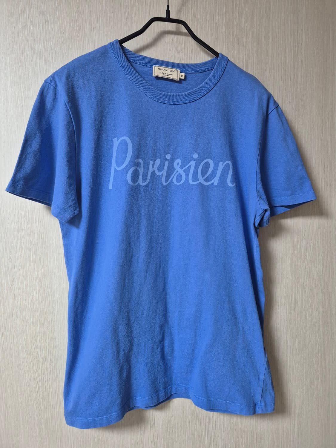 (정품) 메종키츠네 Parisien 반팔 티셔츠 블루 M 상품이미지1