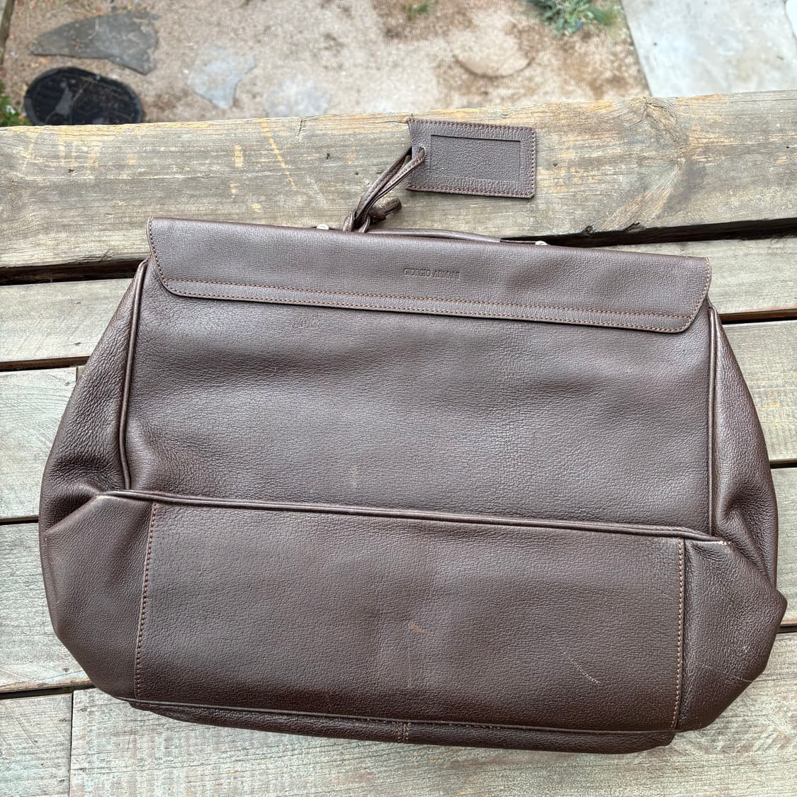 조르지오 알마니 브라운 소가죽 가방(큰사이즈) 상품이미지3