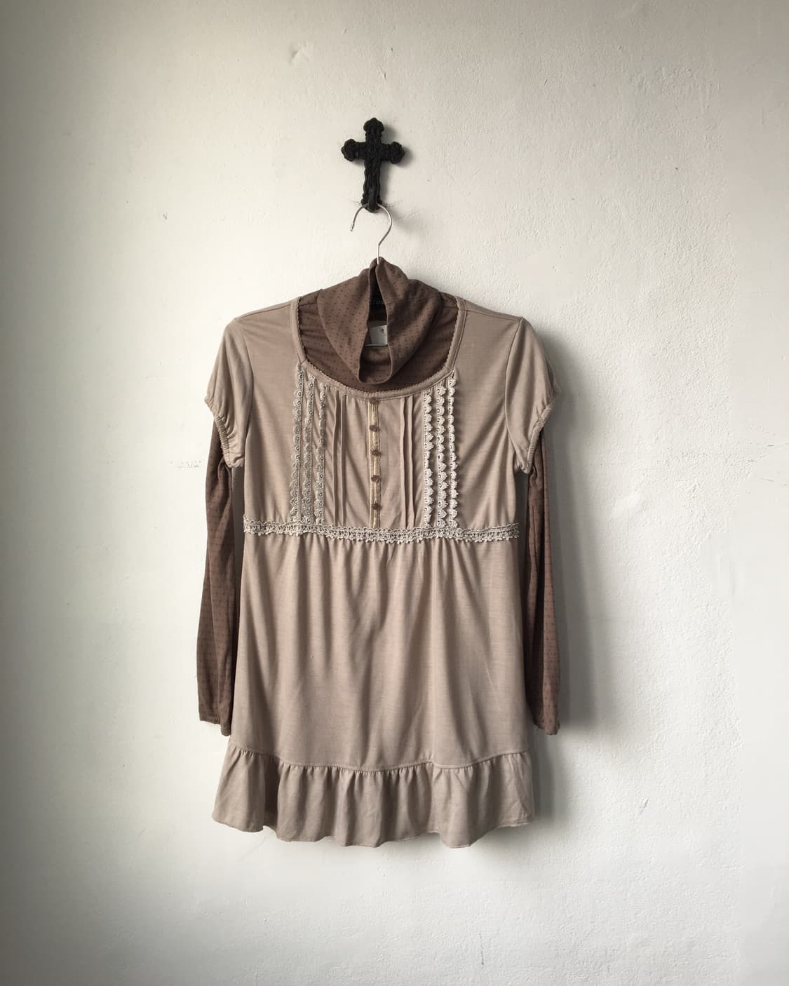 Layered high neck sleeve 상품이미지2