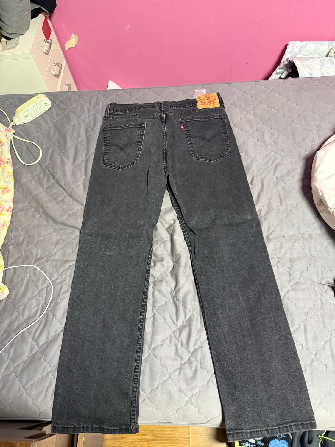 리바이스 514 블랙 데님 팬츠 W36 L30 상품이미지2