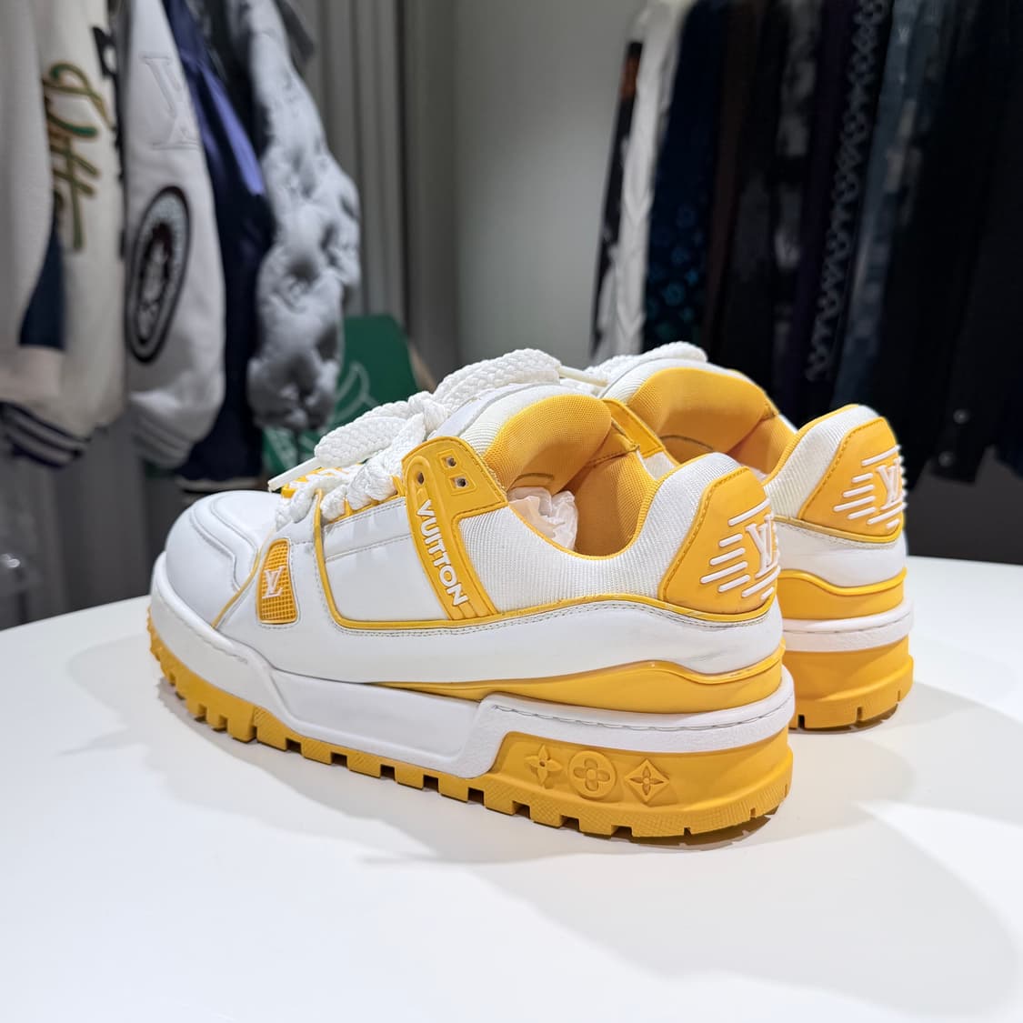 (A/7) / 루이비통 LV 트레이너 맥시 스니커즈 옐로우 상품이미지5