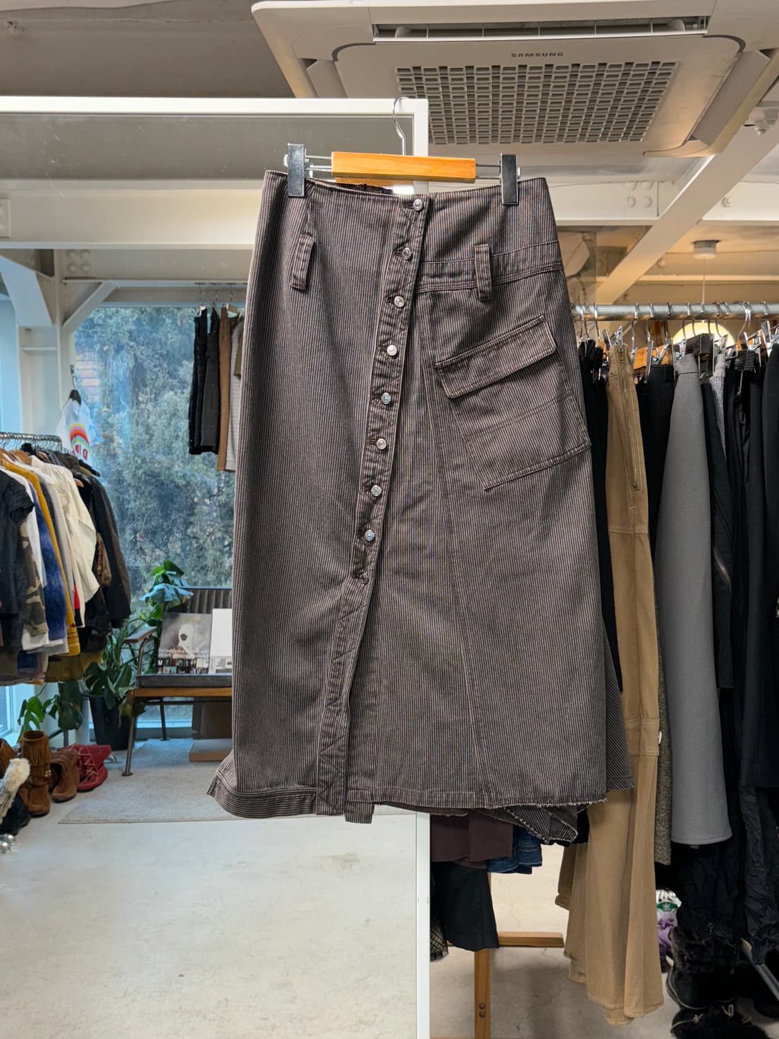 센소유니코 I+mu 스트라이프 스커트 상품이미지2