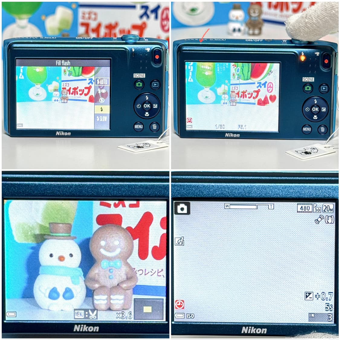 니콘 쿨픽스 S3600 스카이블루 빈티지디카 상품이미지4