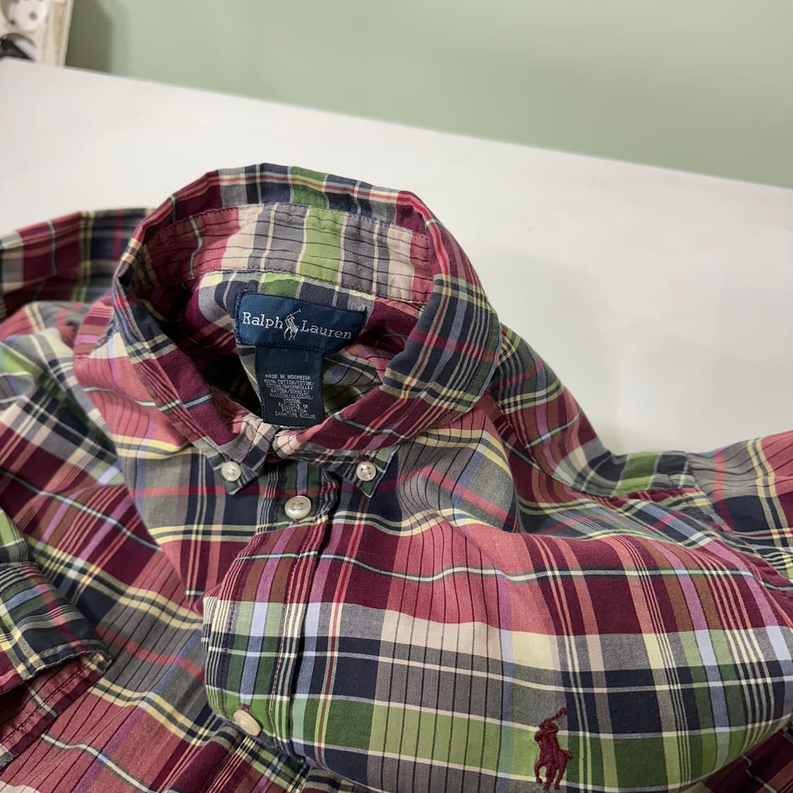 M 95 폴로 랄프로렌 멀티체크 포니로고 써머코튼 셔츠 남방 상품이미지2