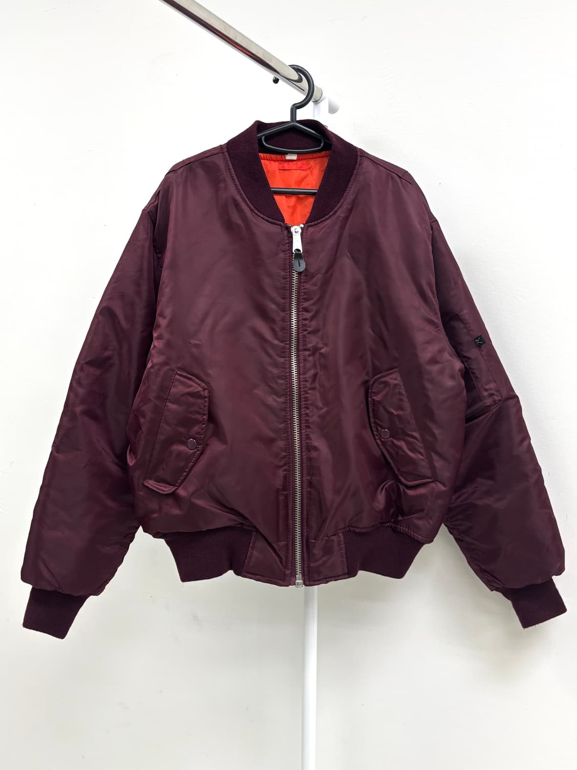 빈티지 버건디 MA-1 블루종 봄버 자켓 상품이미지6