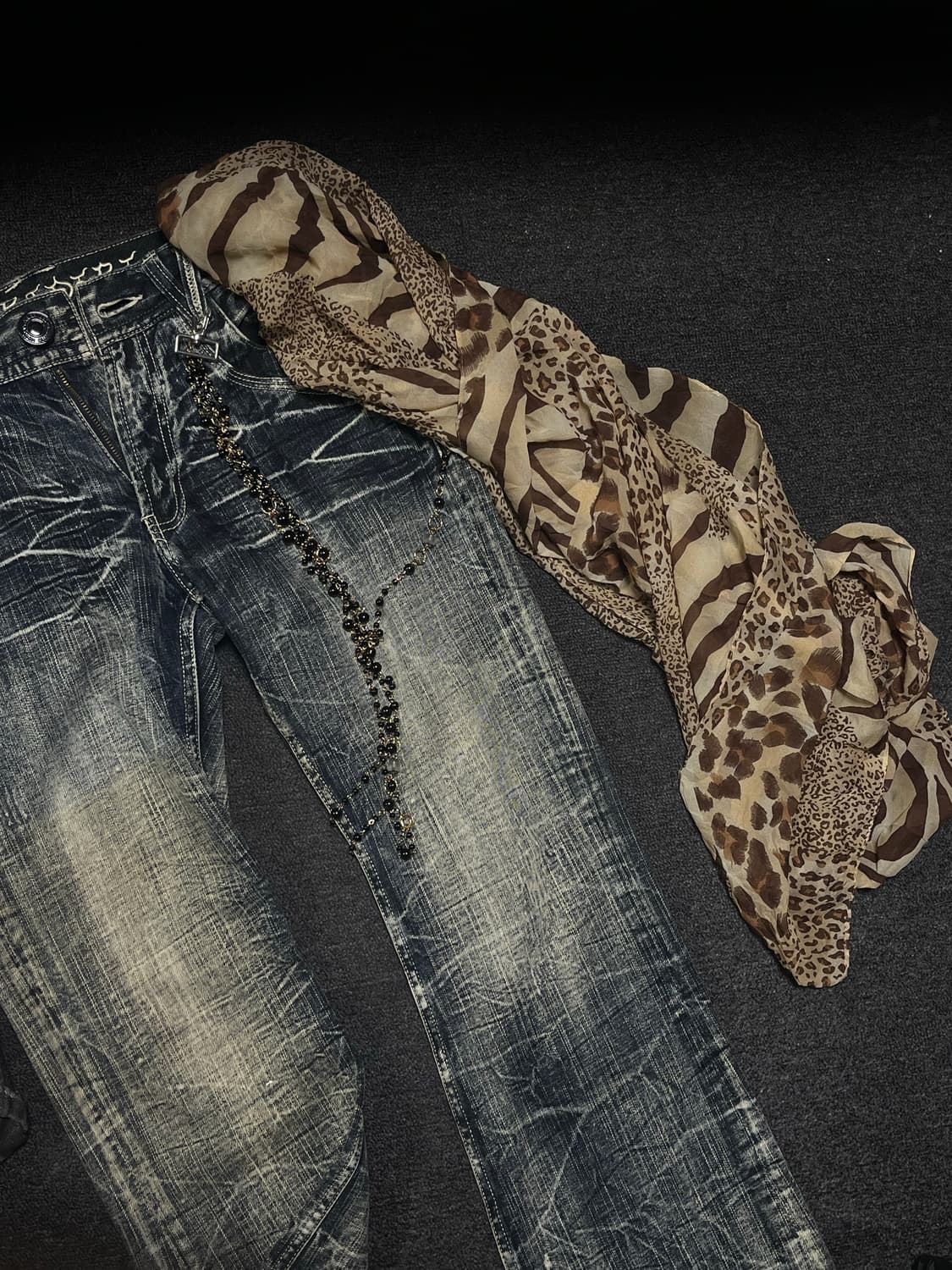 Leopard punk silk scarf 상품이미지1