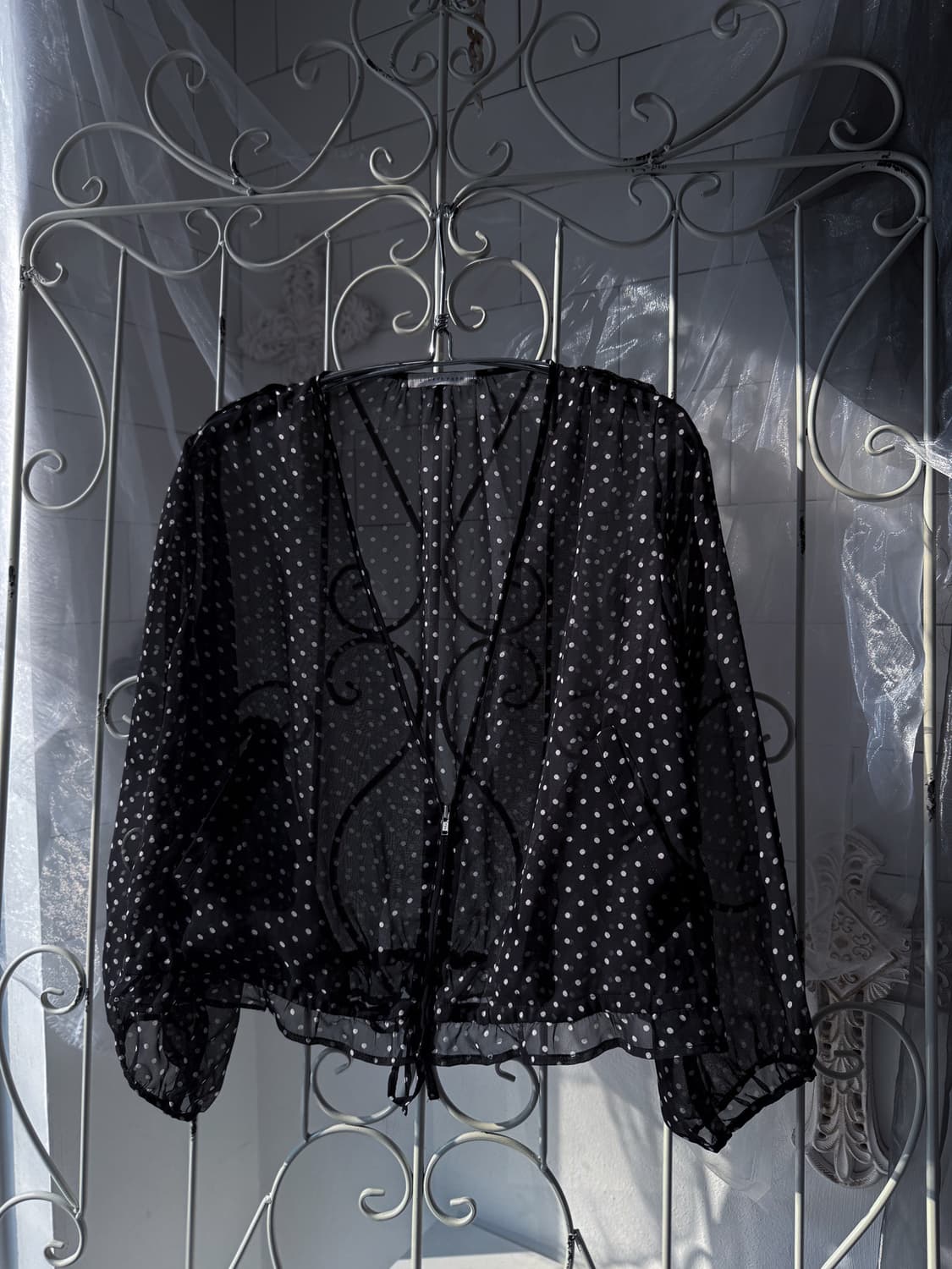 Dot Pocket See-Through Zip-Up 0336 상품이미지5