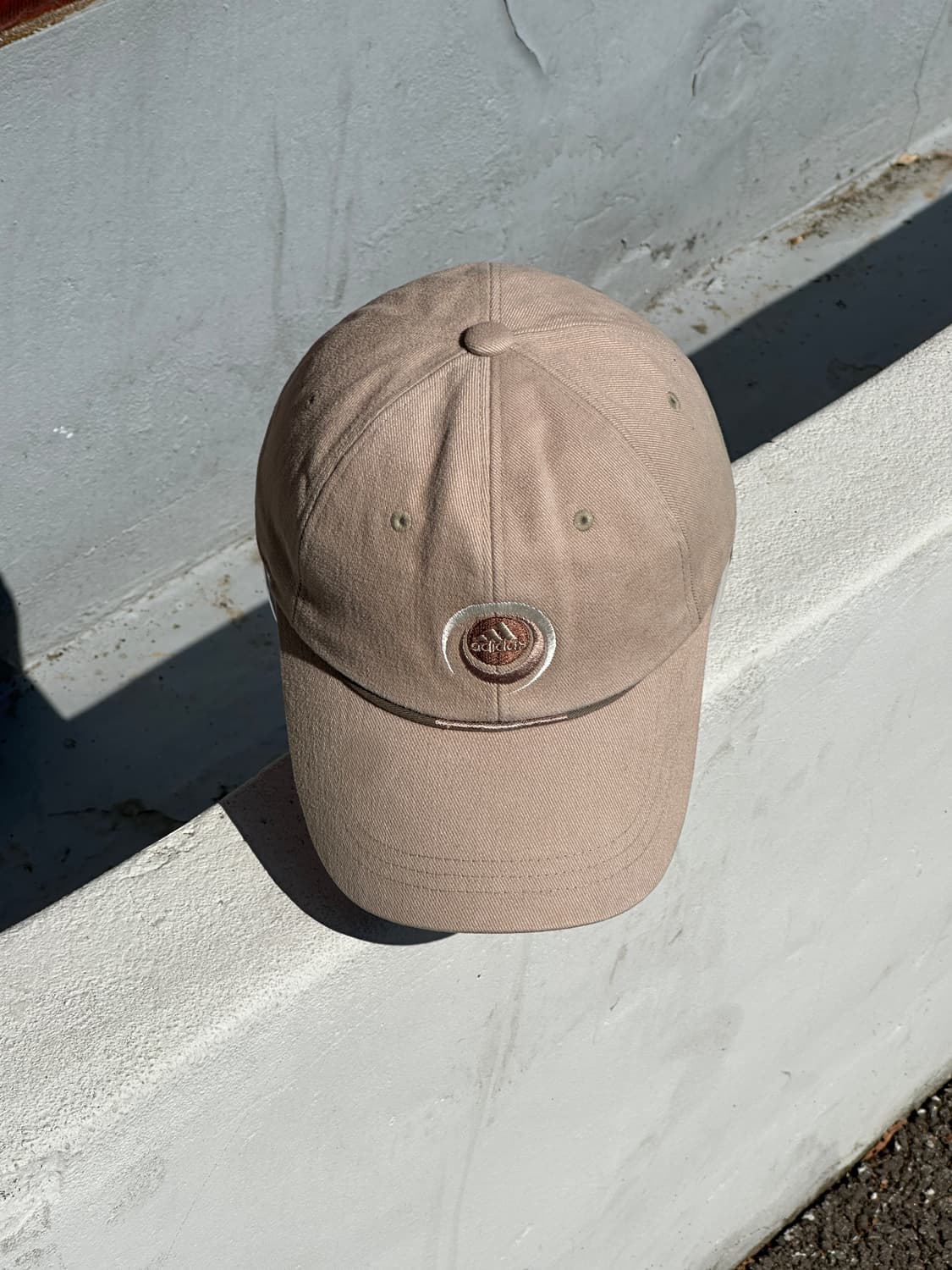 [F] 아디다스 로고 베이지 볼캡 모자 클래식 빈티지 상품이미지1