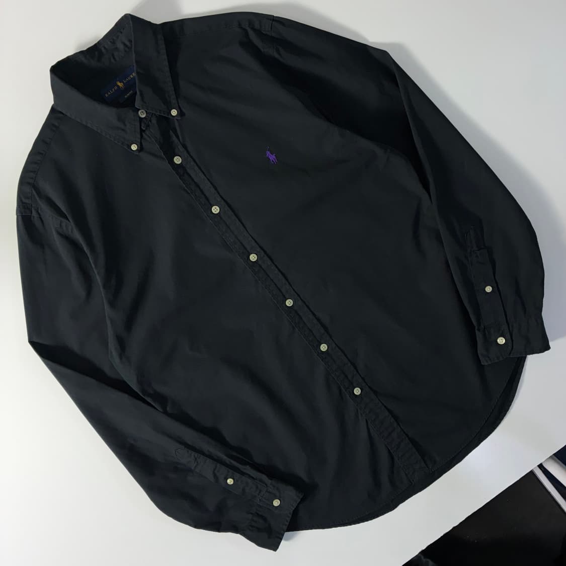 Polo 폴로 랄프로렌 신형 블랙 솔리드 셔츠 상품이미지2