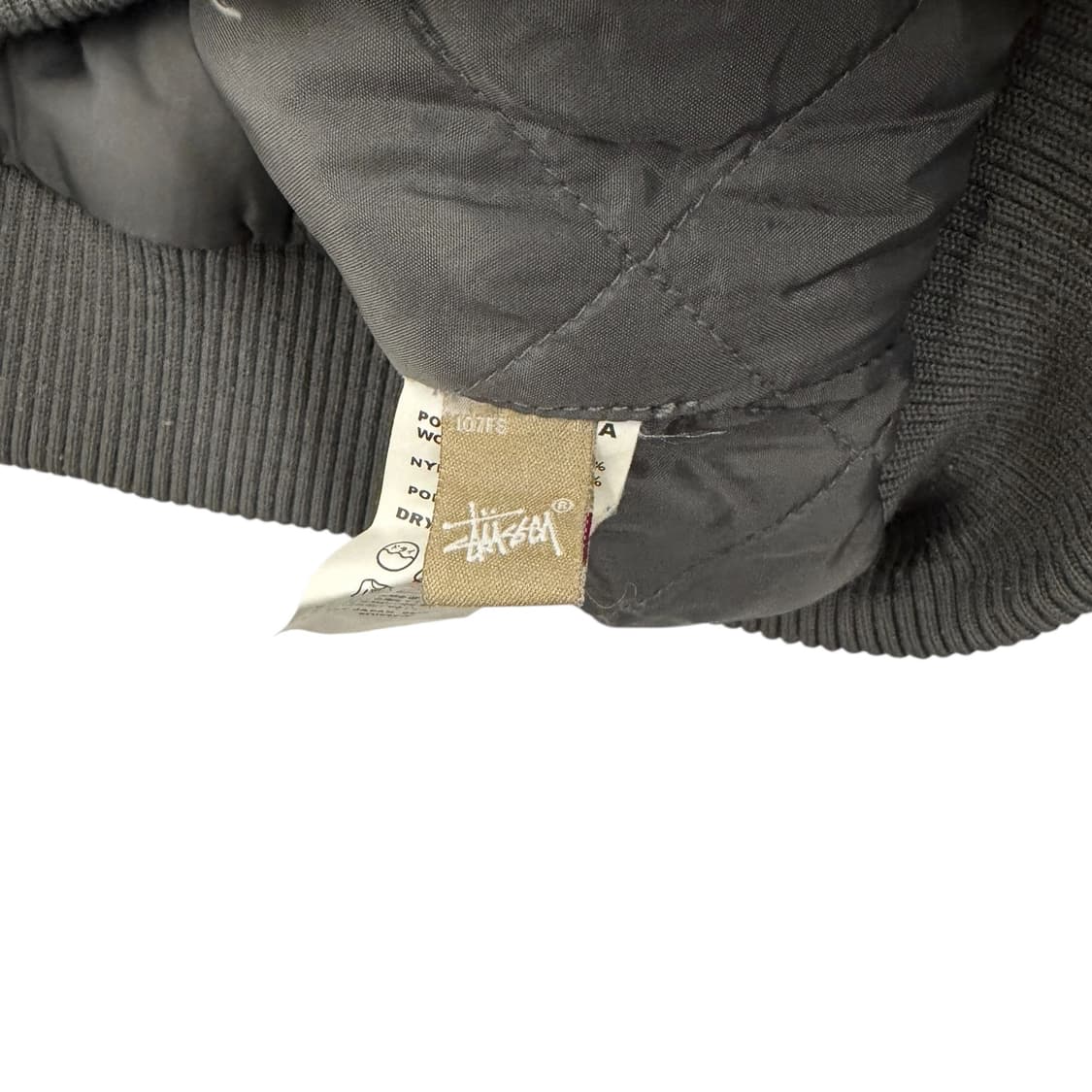 스투시 걸즈 체크 패디드 퍼 자켓 그레이/오렌지 상품이미지9