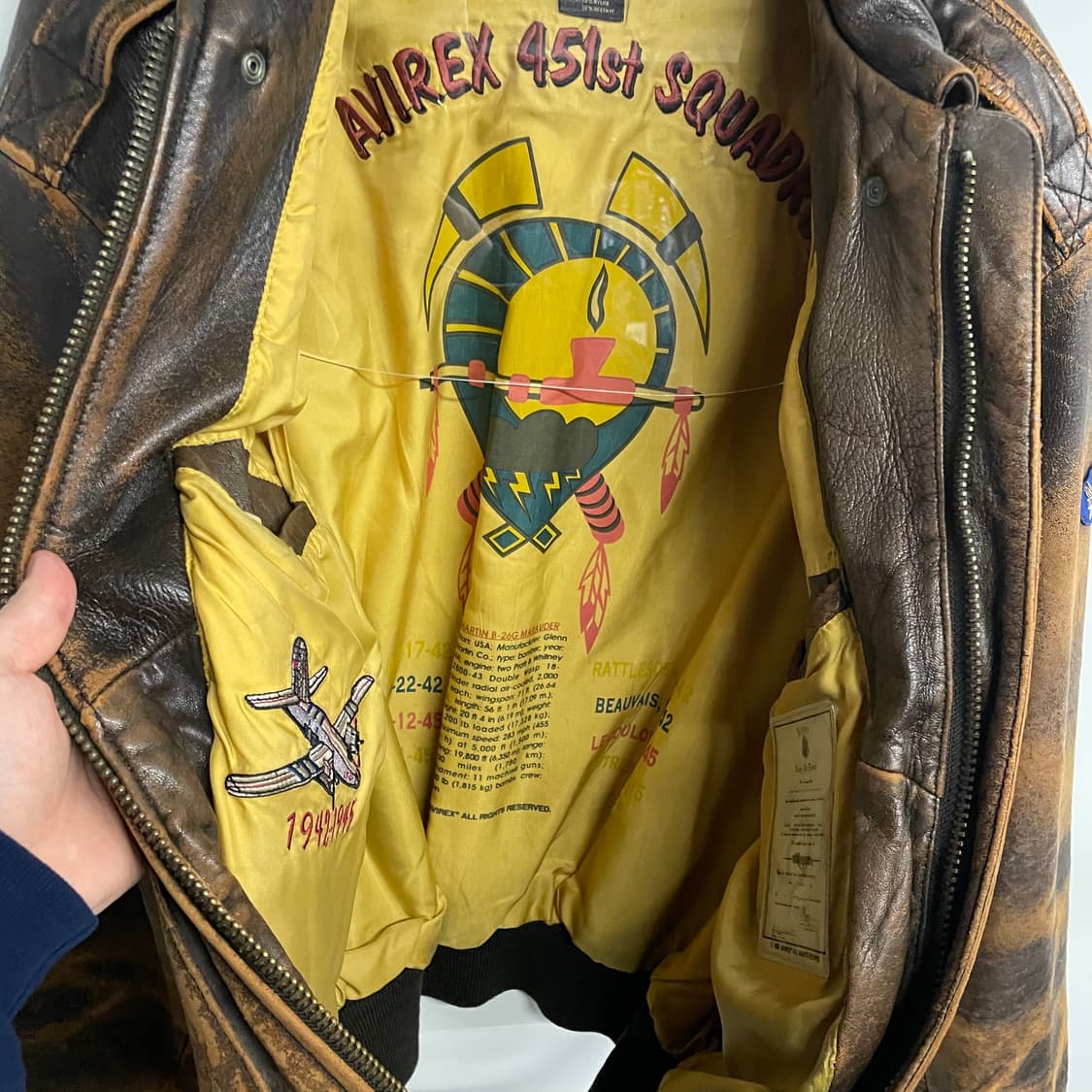 아비렉스 A2 가죽자켓 상품이미지6