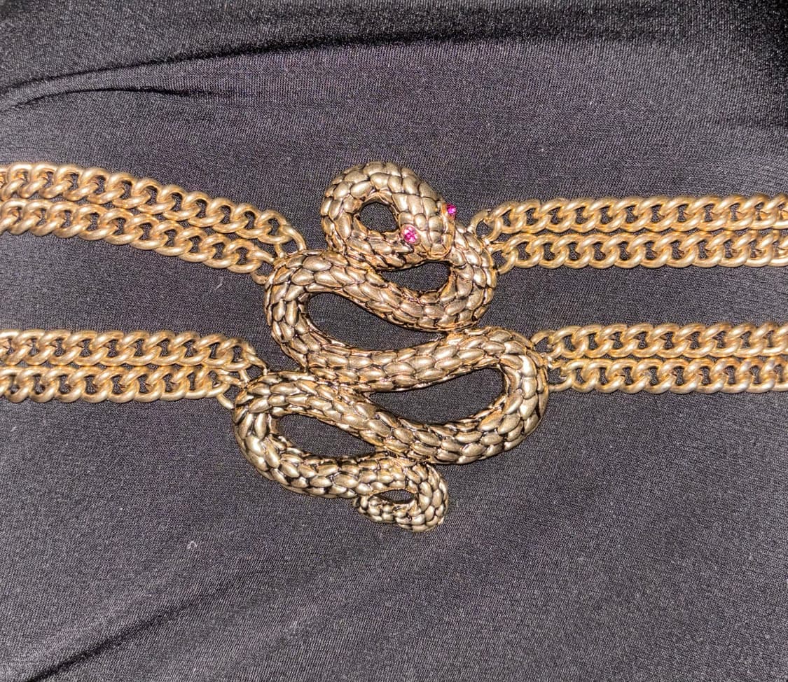 갸루 뱀 체인 골드 목걸이 오네갸루 쿠로갸루 빈티지 앤틱골드 상품이미지3