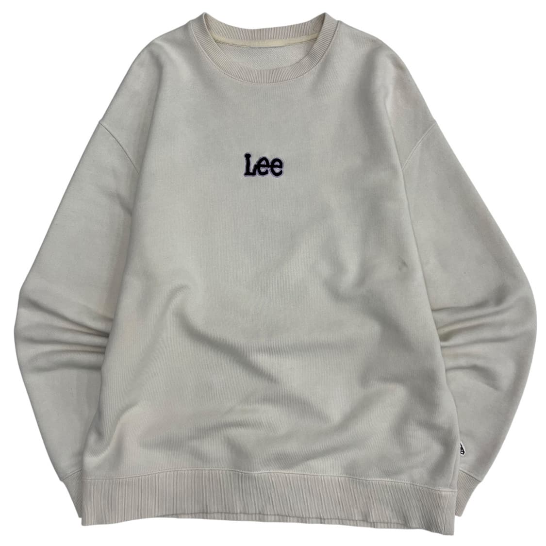 리 연보라자수 센터로고 아이보리 맨투맨 상품이미지2