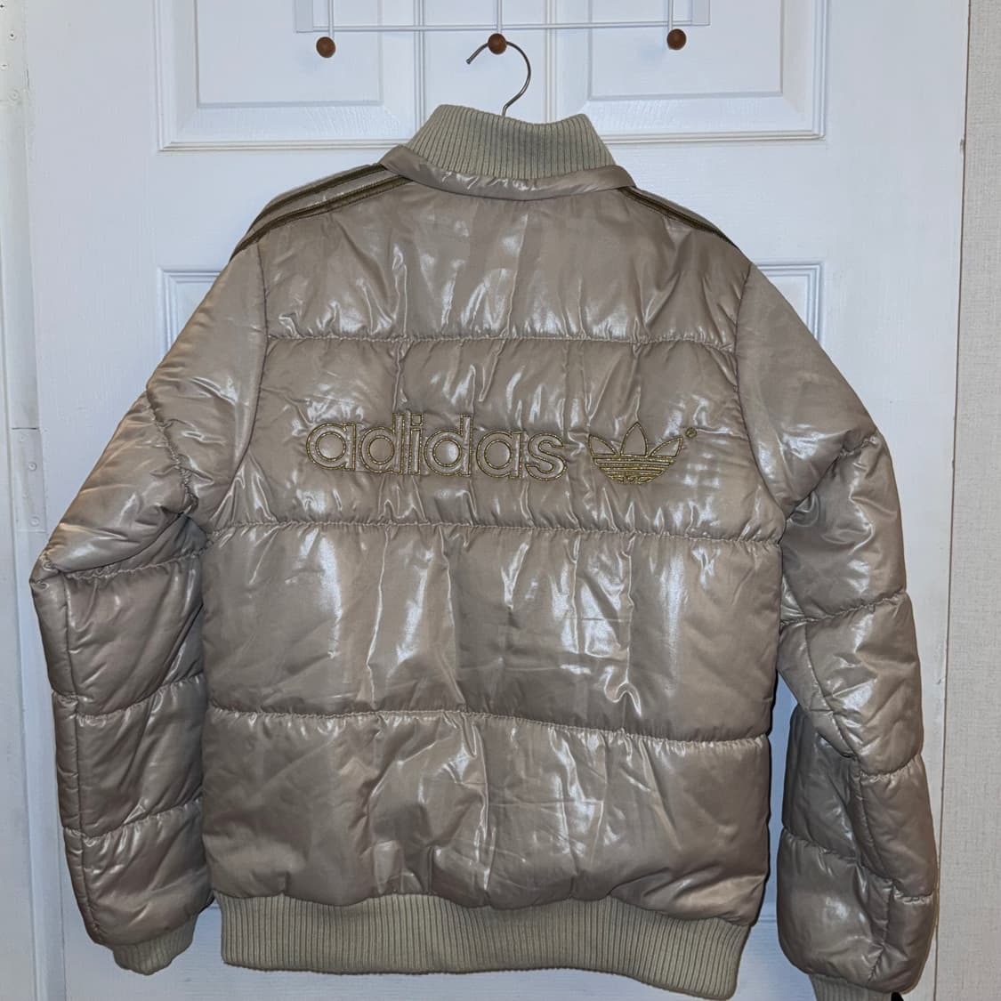 아디다스 빈티지 패딩 베이지 L (100)  상품이미지7