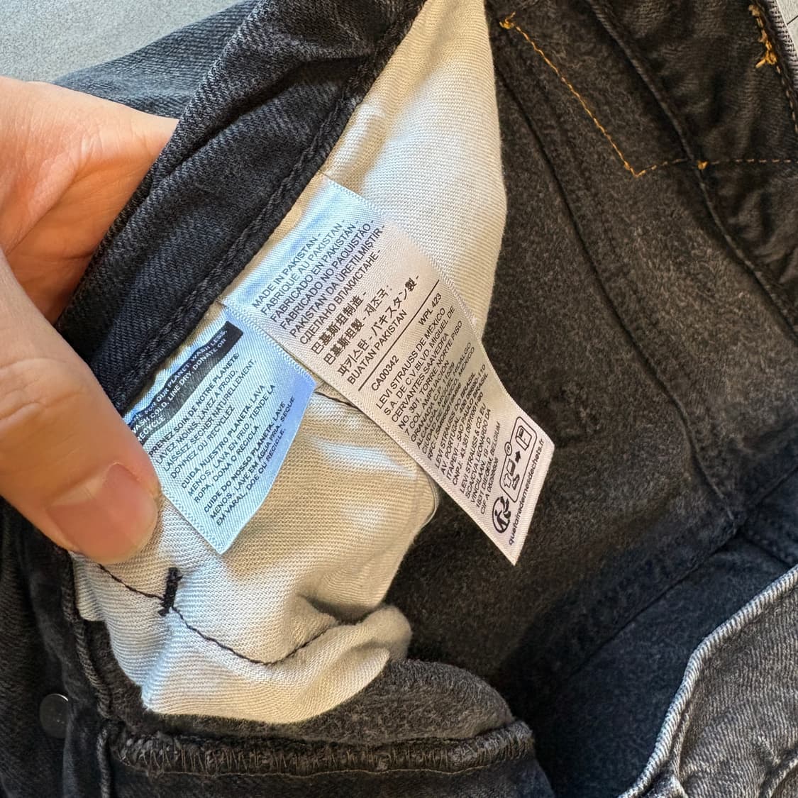 리바이스 정품 505 데님 블랙 팬츠 바지 상품이미지5