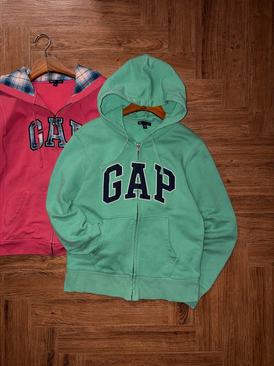 GAP 로고 민트 후드집업 상품이미지3