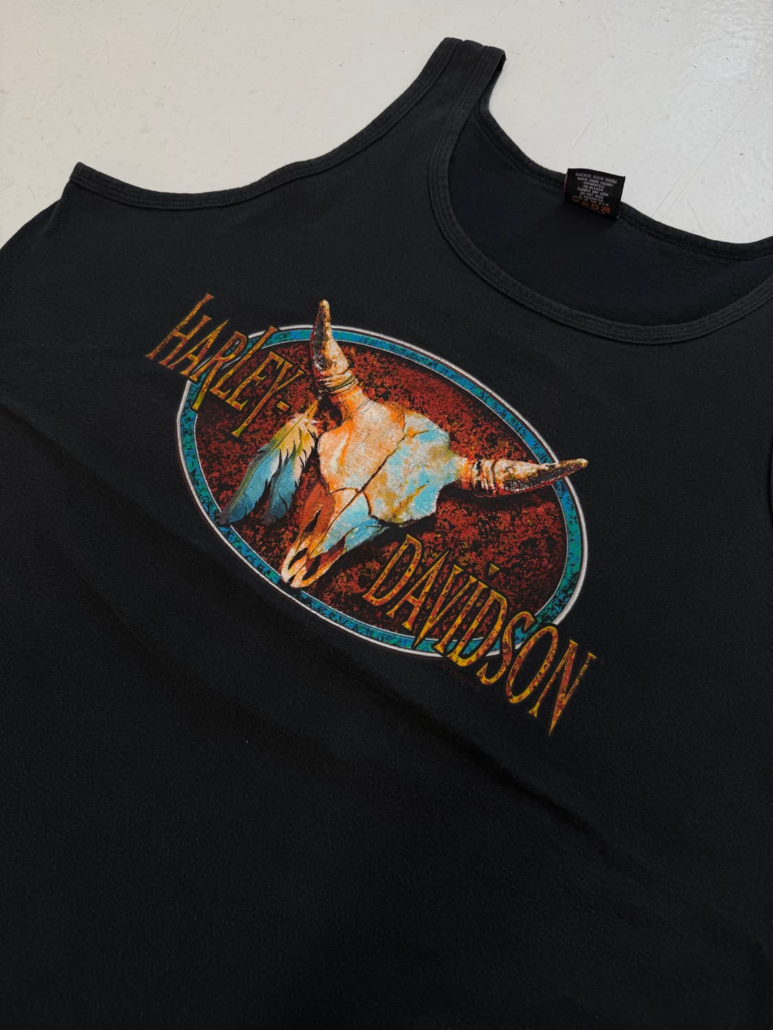 Harley Davidson 빈티지 블랙 탱크탑 상품이미지2