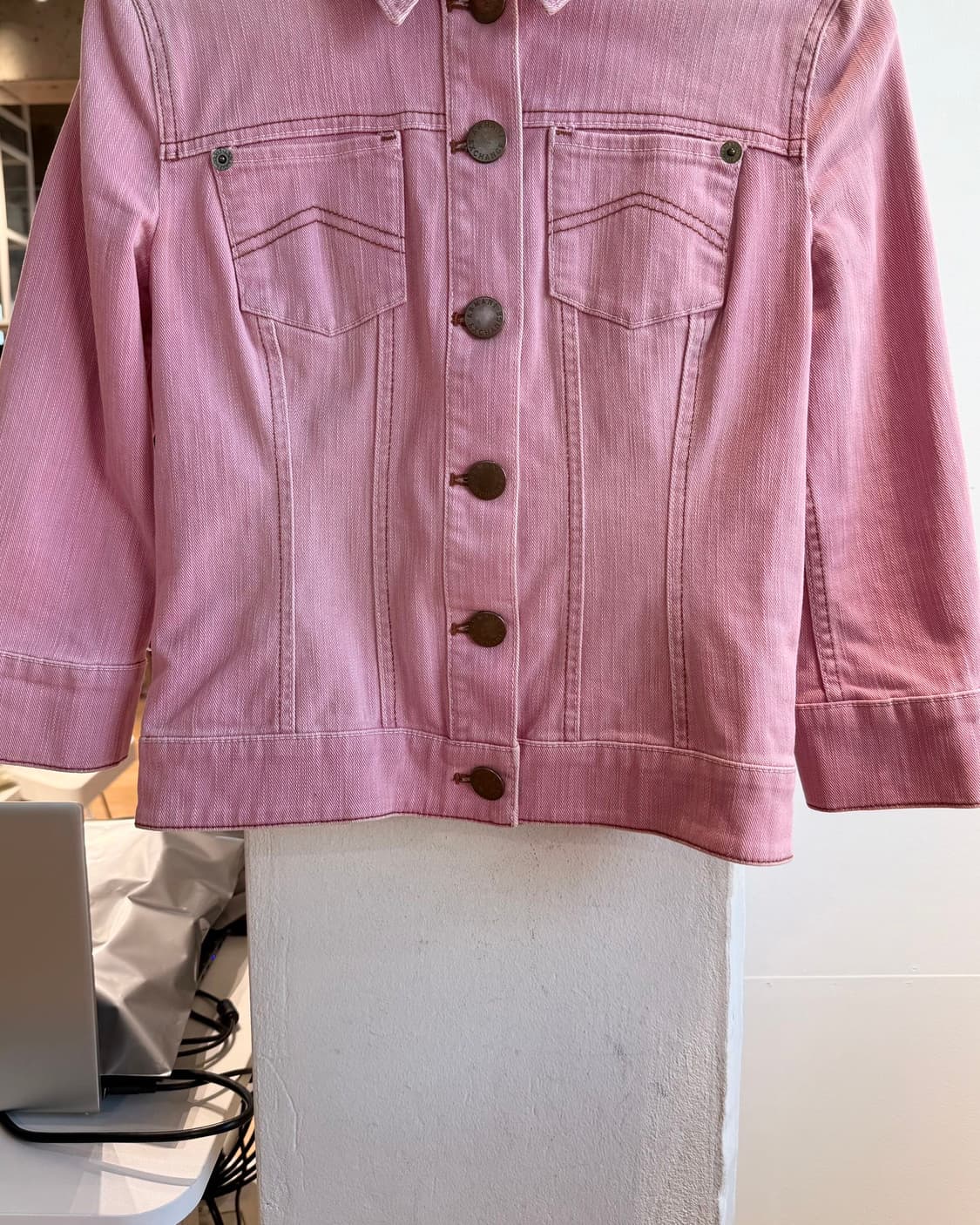 아르마니 익스체인지 핑크 트러커 자켓  상품이미지6