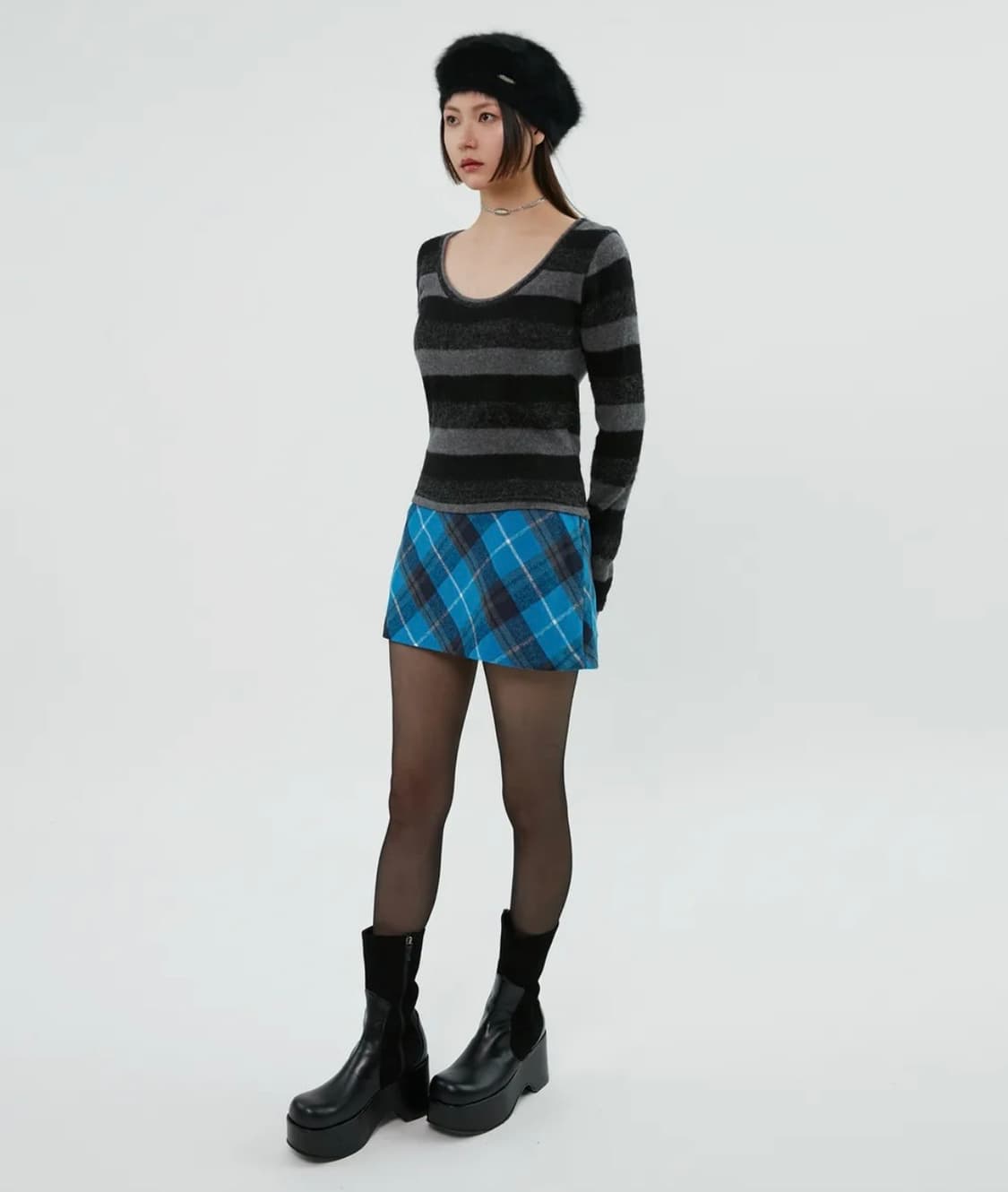 큐리티 C ROUND TOE SHORT BOOTS_BLACK 상품이미지5