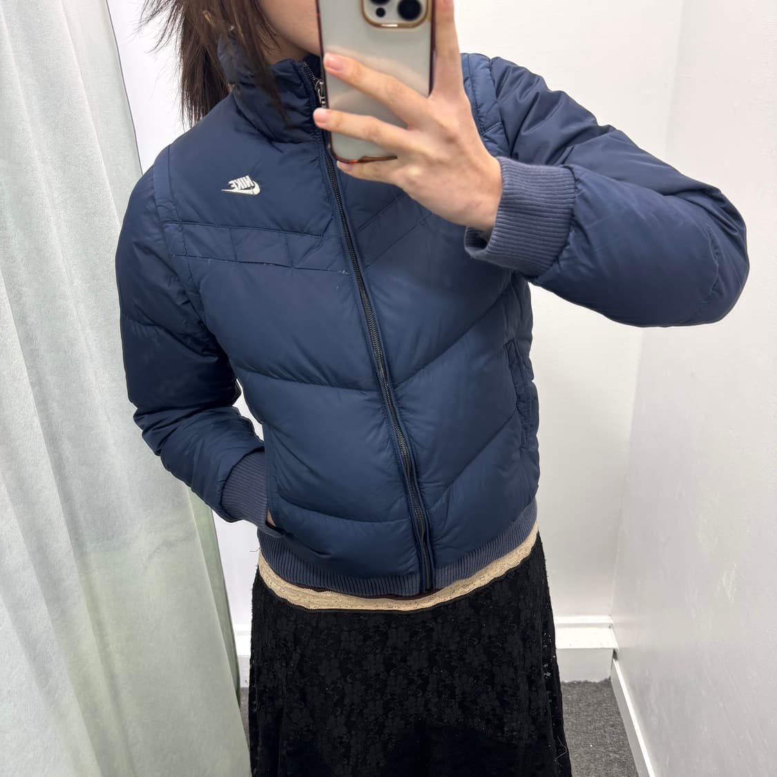 나이키 네이비 팔 탈부착 패딩 상품이미지1