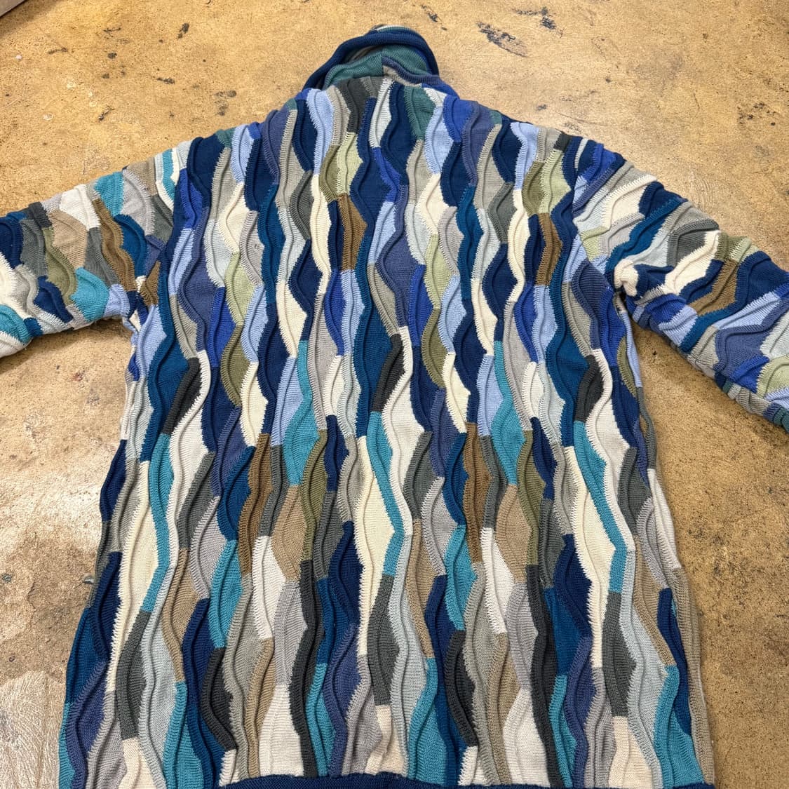 [정품/M] limnos 컬러풀 니트 가디건 패턴 아우터 b15 상품이미지4