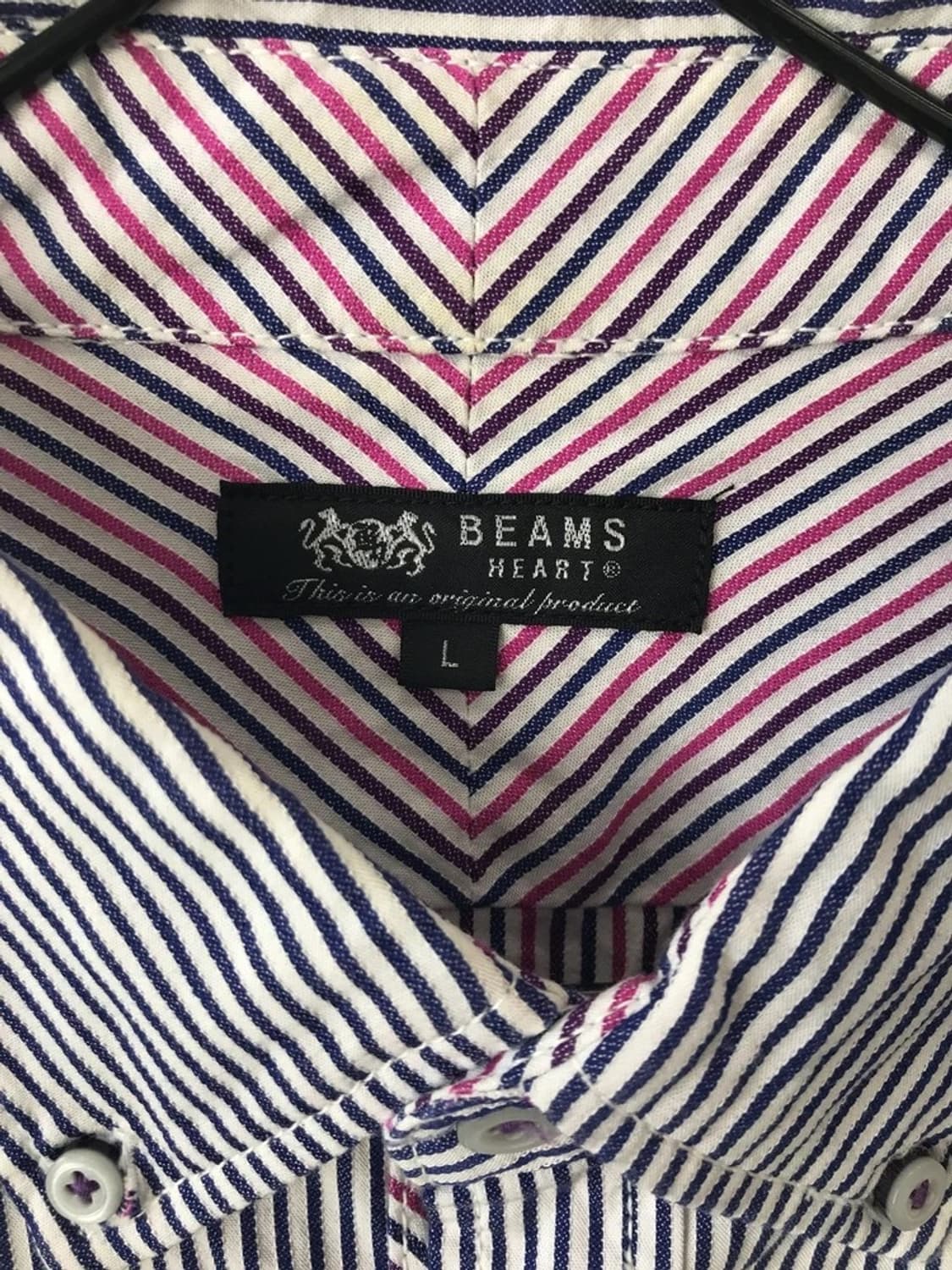 BEAMS HEART Stripe Short Sleeve Shirt 상품이미지5