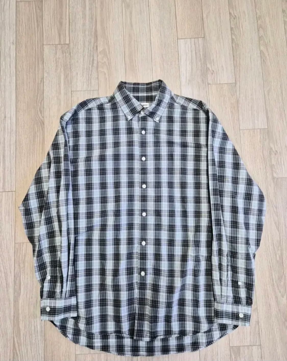 슬릭앤이지 체크 2셔츠 그린 2사이즈 상품이미지1
