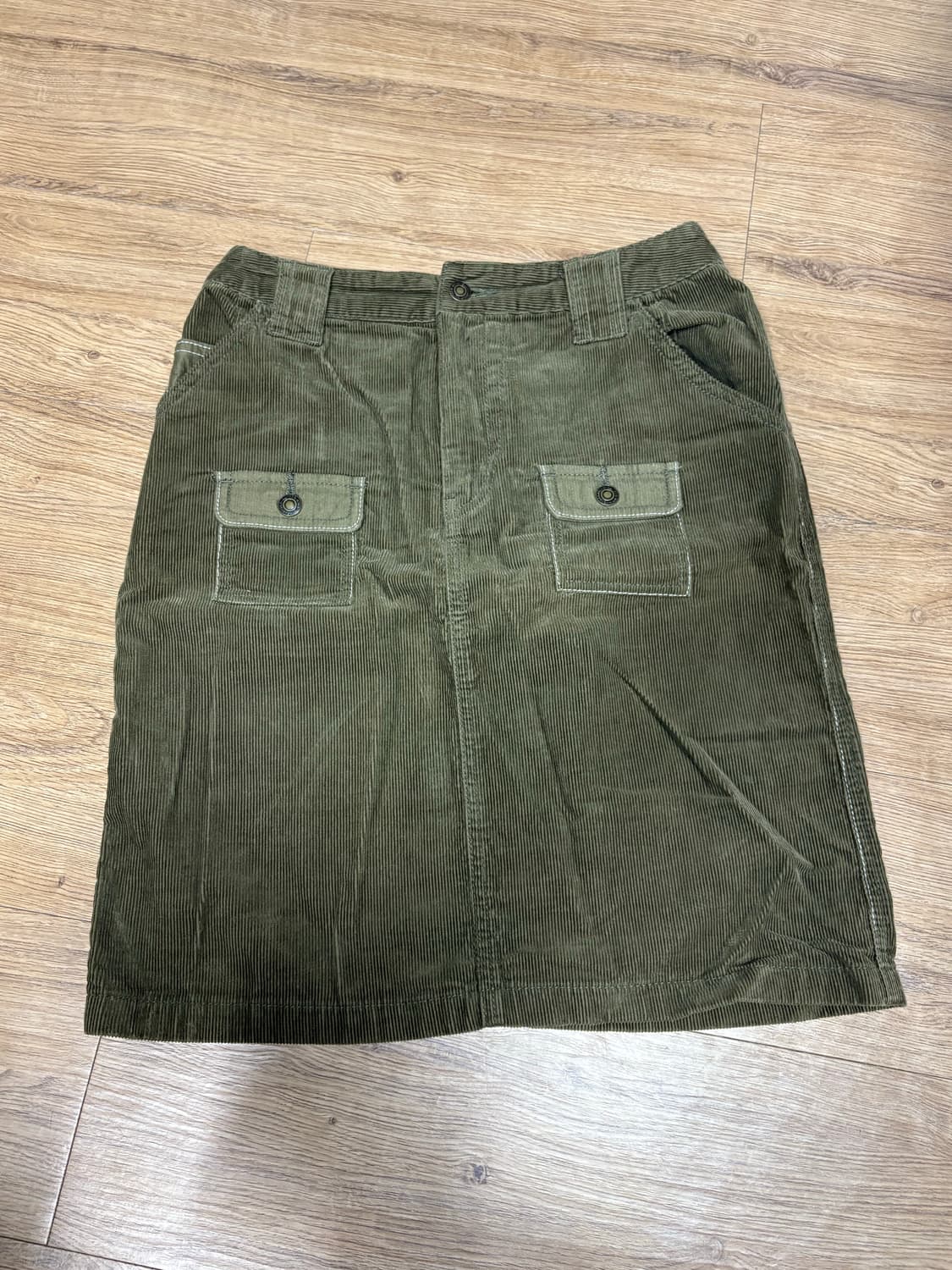 빈티지 코듀로이 포켓 미디스커트 상품이미지2