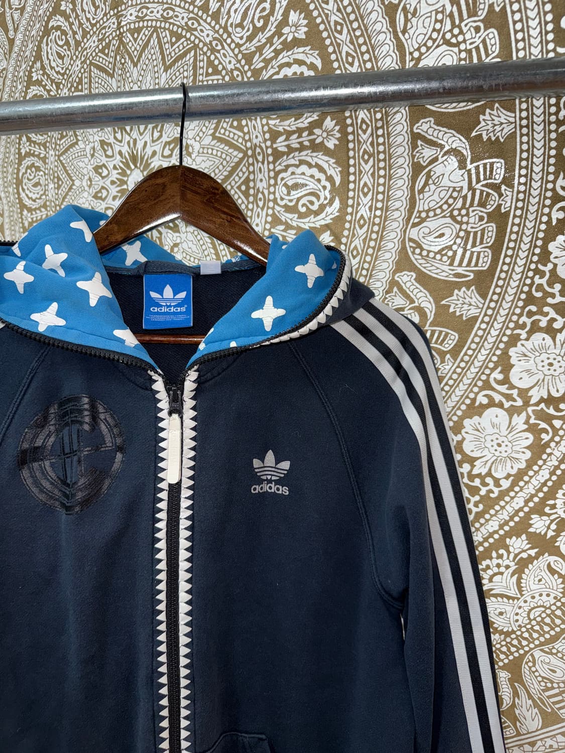 아디다스 스타프린팅 샤크 후드집업 상품이미지4