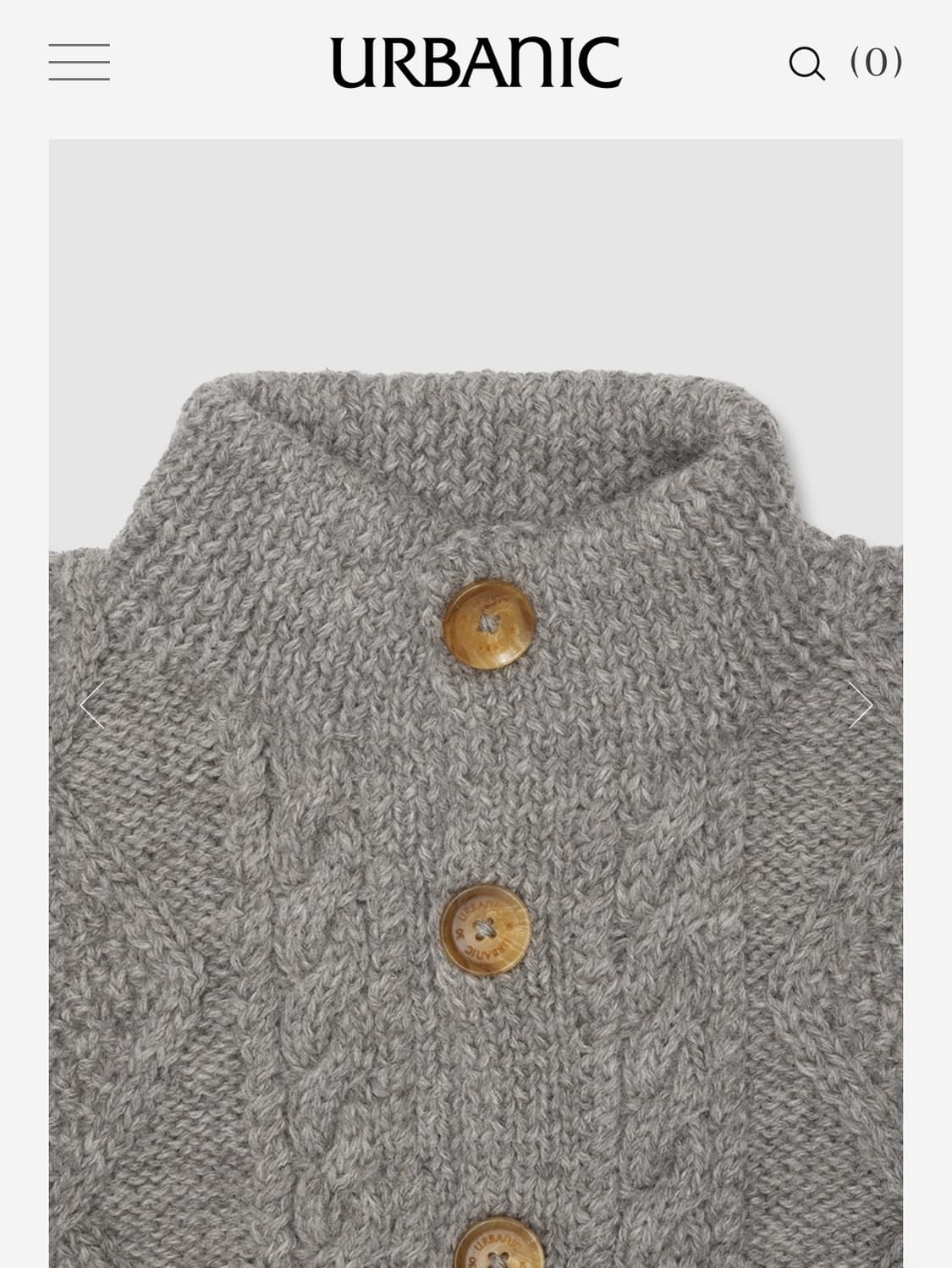 얼바닉30 도네갈 케이블 가디건 그레이 상품이미지2