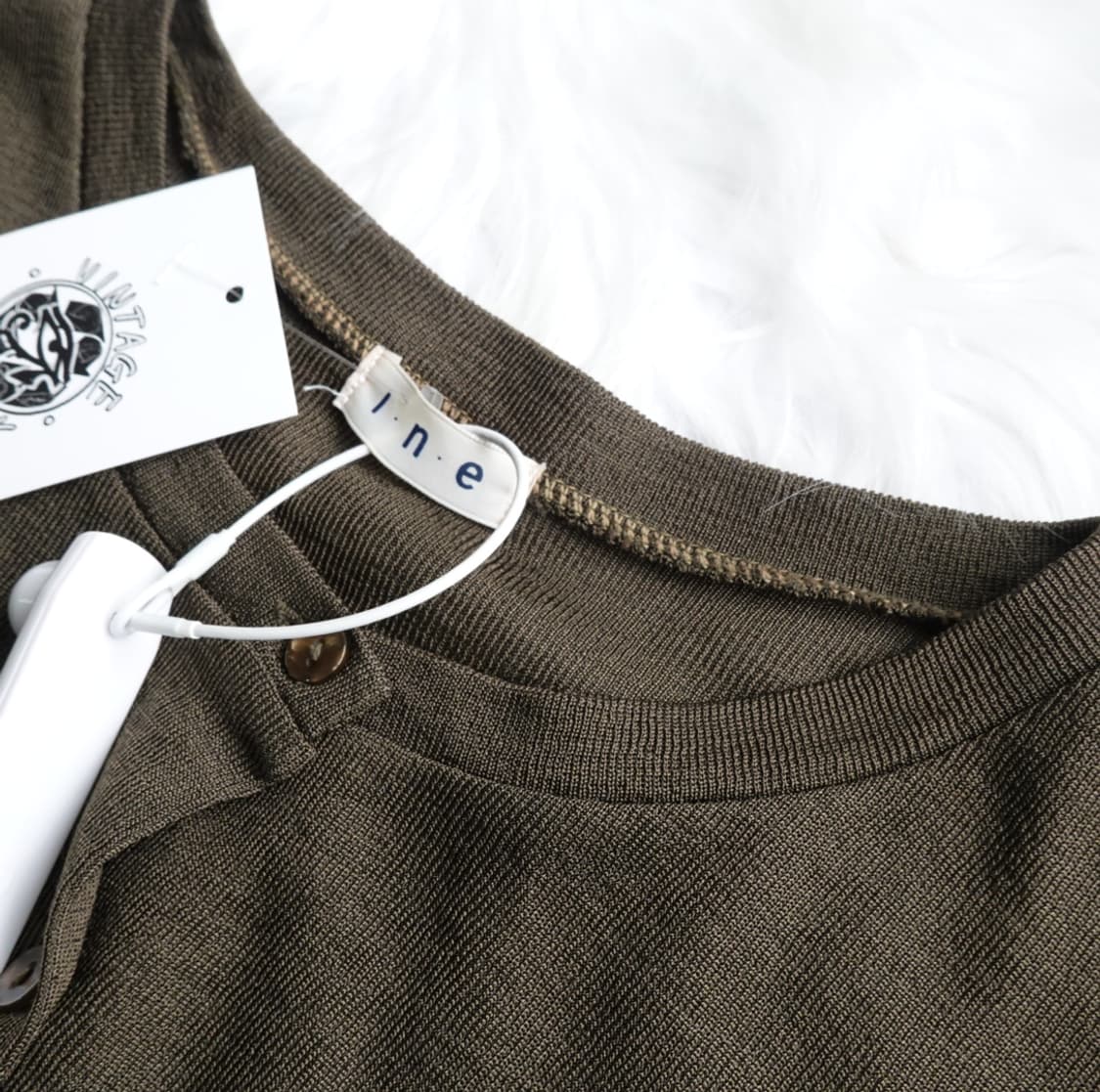 일본빈티지 INE 브라운 니트 가디건 슬림핏 1895 상품이미지9