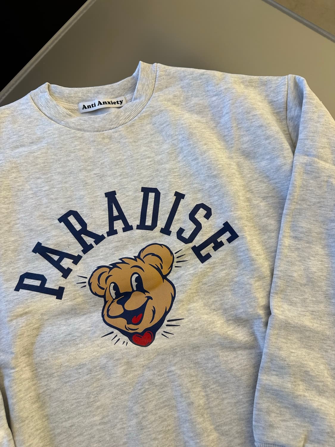 antianxiety 파라다이스 곰돌이 맨투맨 티셔츠[F] 상품이미지1