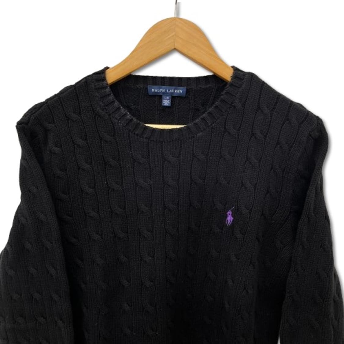 폴로 랄프로렌 케이블 니트 블랙 스웨터 상품이미지3