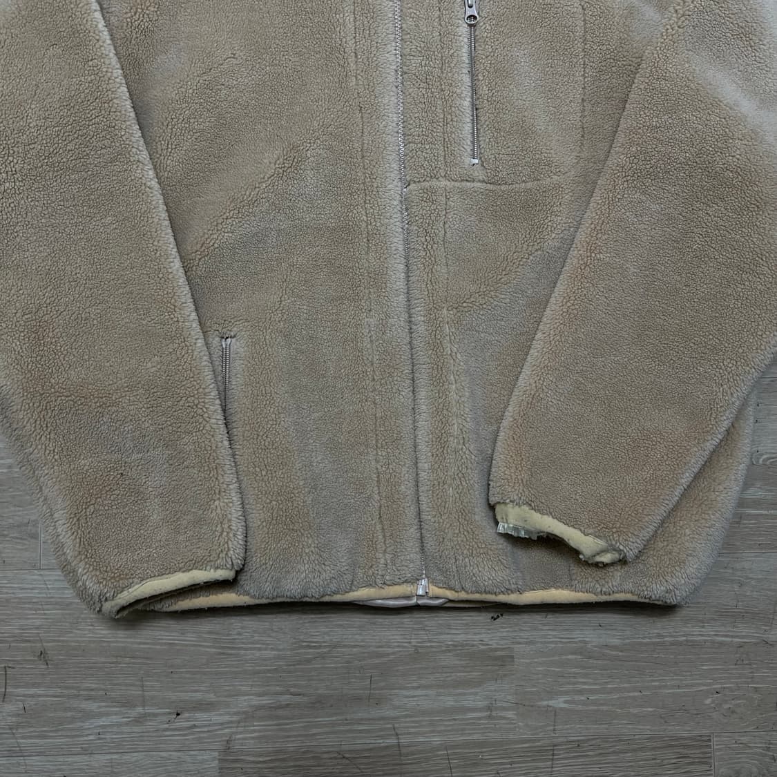 라퍼지스토어 스탠드넥 양털 뽀글이 후리스 자켓 [베이지] L/100 상품이미지3