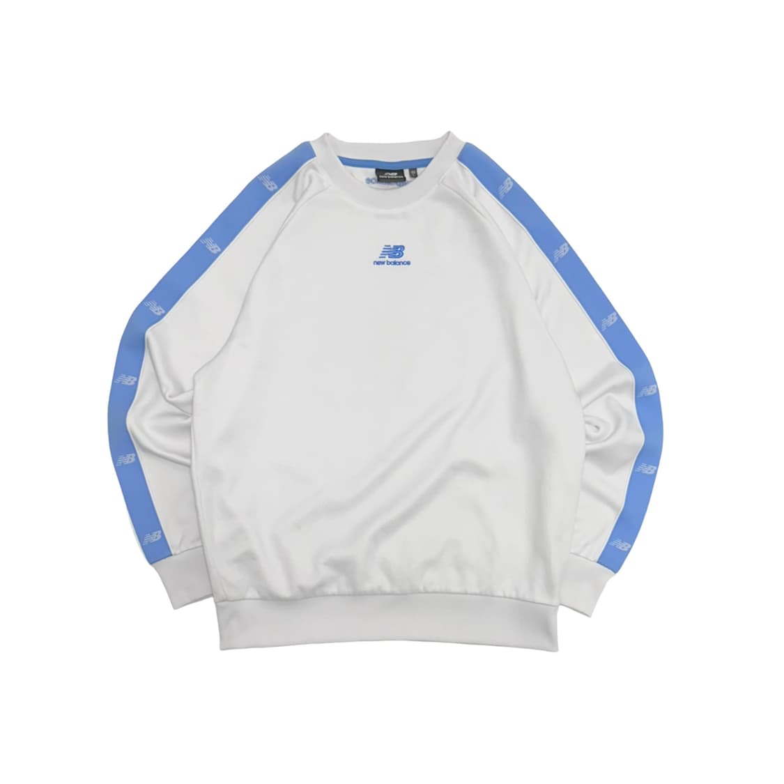 뉴발란스 테잎로고 화이트 하늘 스웻셔츠 (맨투맨) 상품이미지1