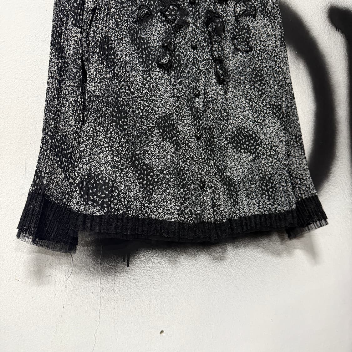 VTG 빈티지 고스 플리츠 레이스 디테일 블라우스 자켓 상품이미지5