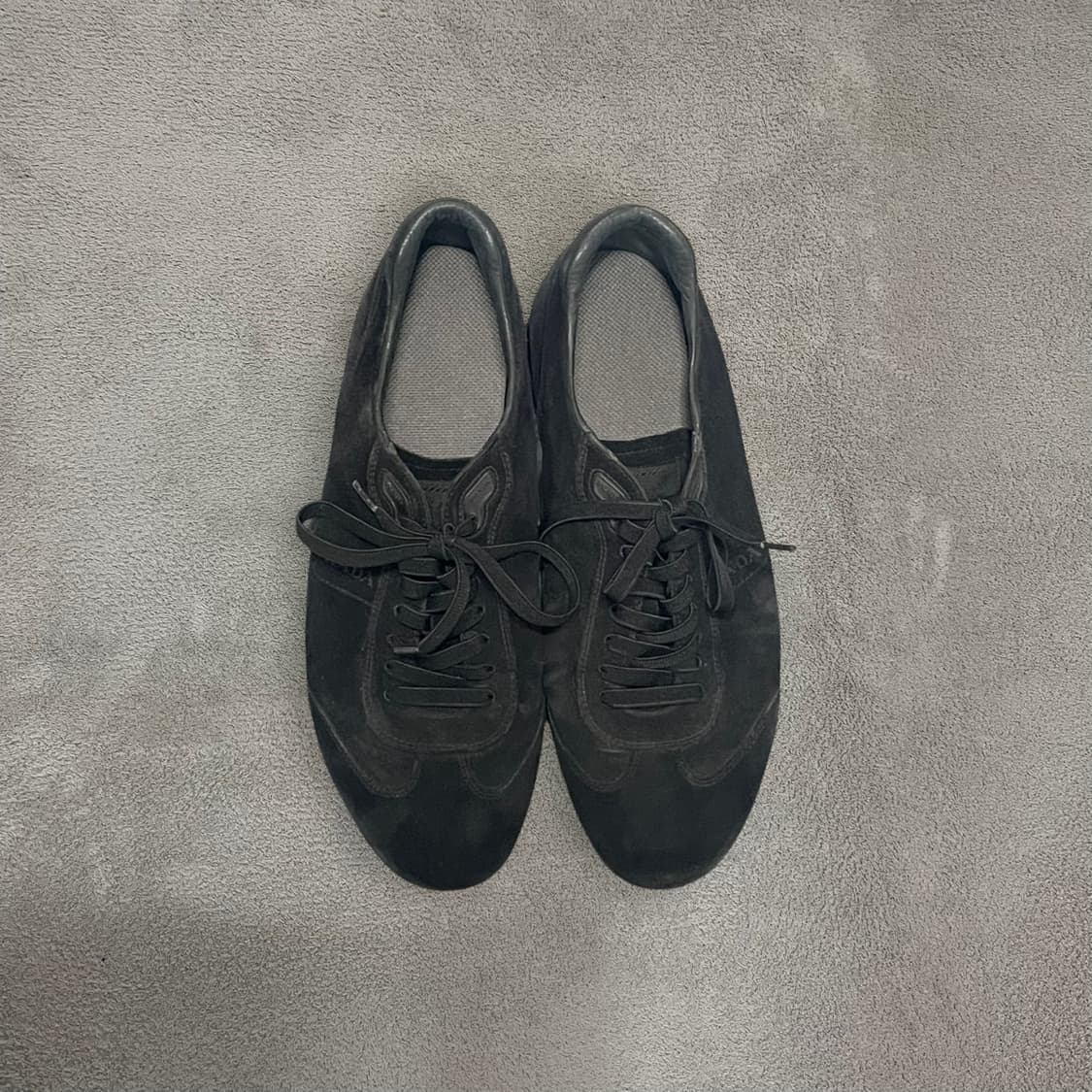 270) 프라다 스포츠 빈티지 스웨이드 스니커즈 신발 블랙 상품이미지1