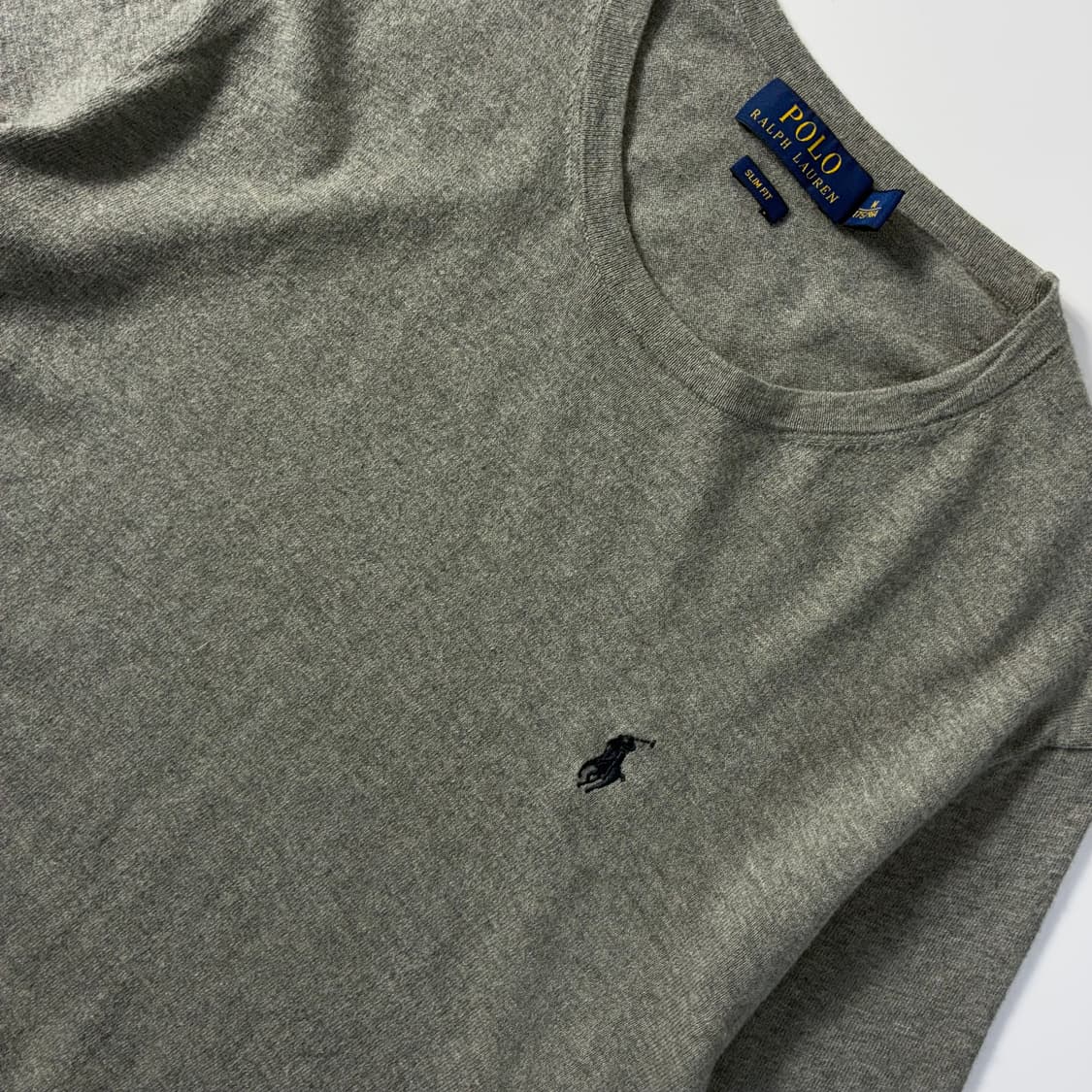 Polo  폴로 랄프로렌 자수 코튼 그레이 니트   상품이미지3
