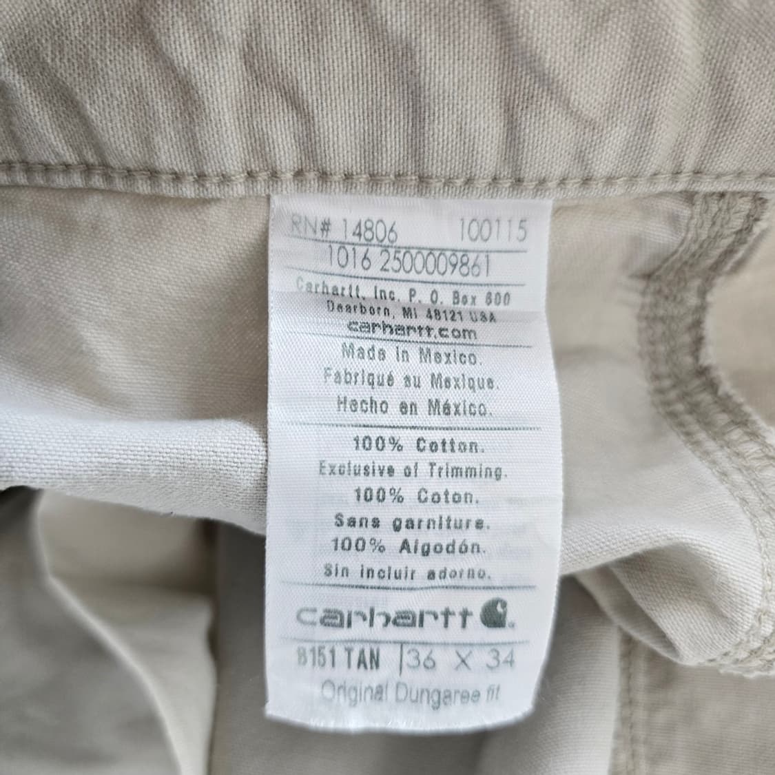 칼하트 카펜터 면바지 아메카지 사이즈35 R3323 상품이미지6