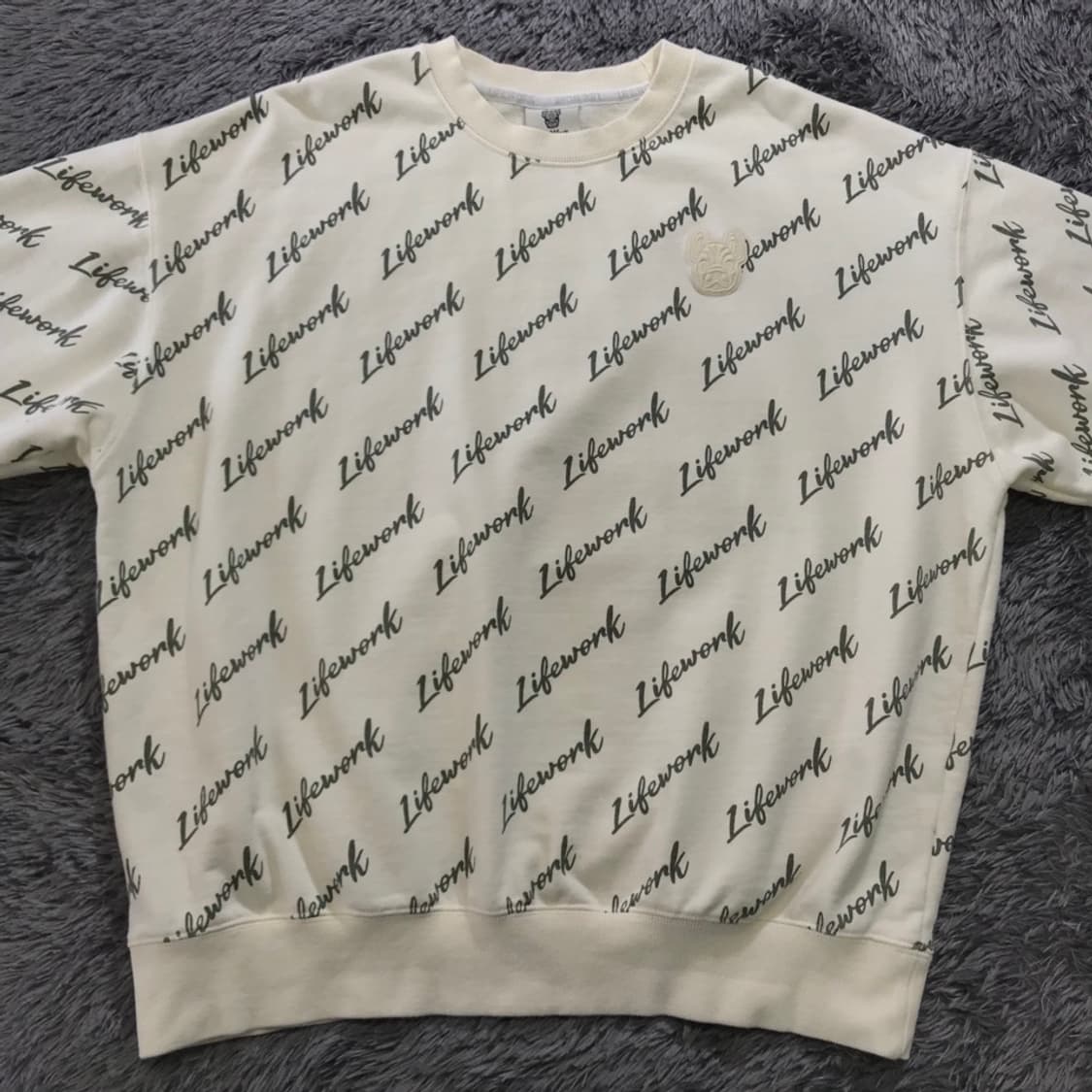 [[L, A급, 24년, 공용] 라이프워크(LW) 레터링 맨투맨@191 상품이미지2