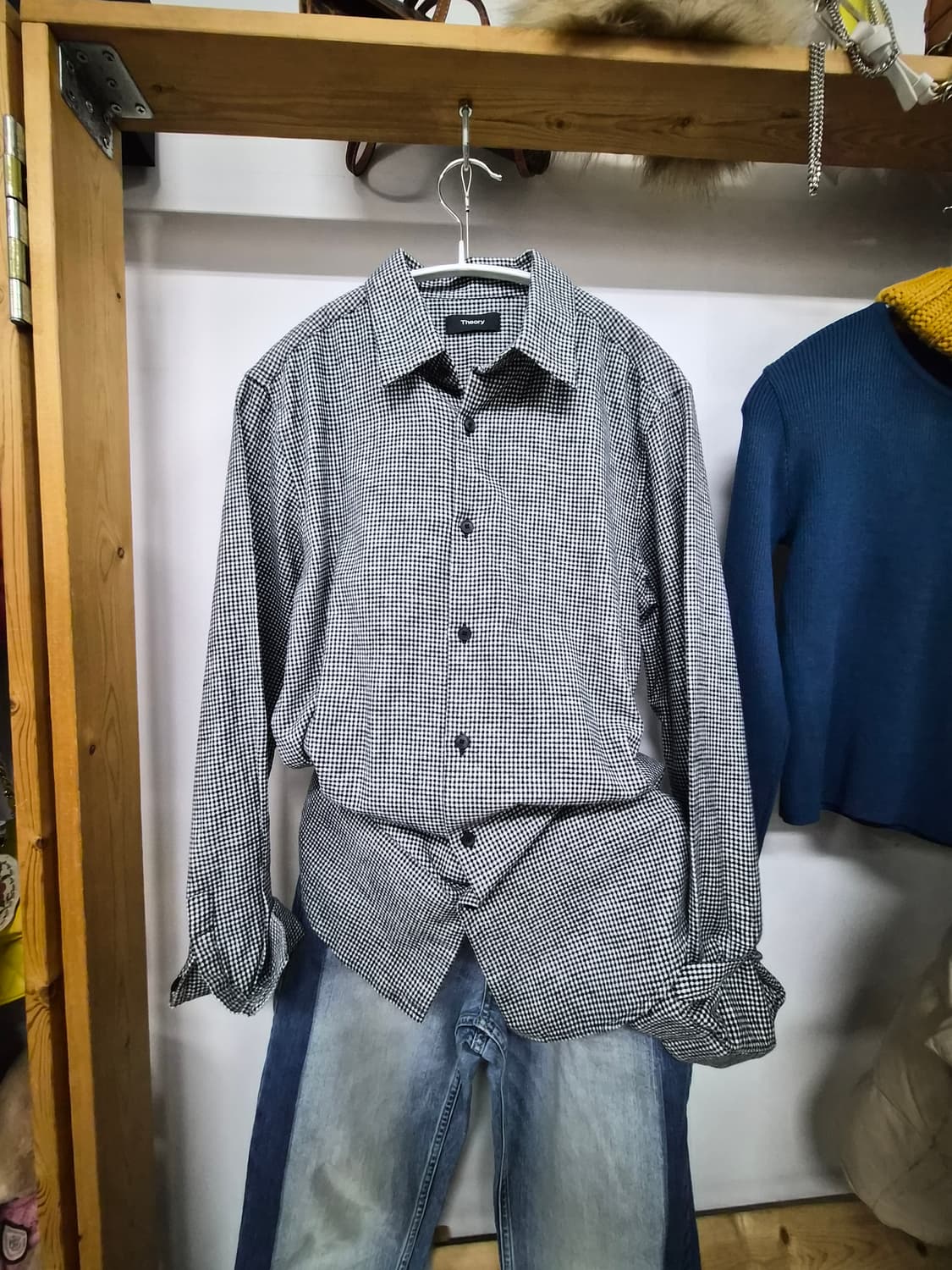 띠어리 체크셔츠 상품이미지1