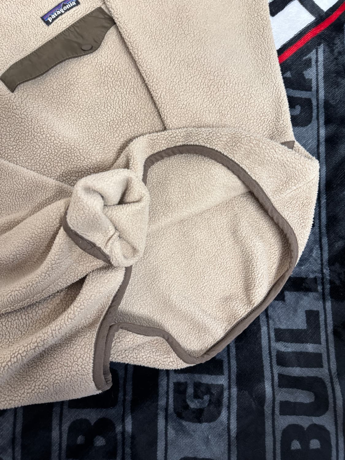 파타고니아 신칠라 스냅 티 풀 오버 베이지 앤 브라운 메이드 인 콜롬비아 상품이미지4